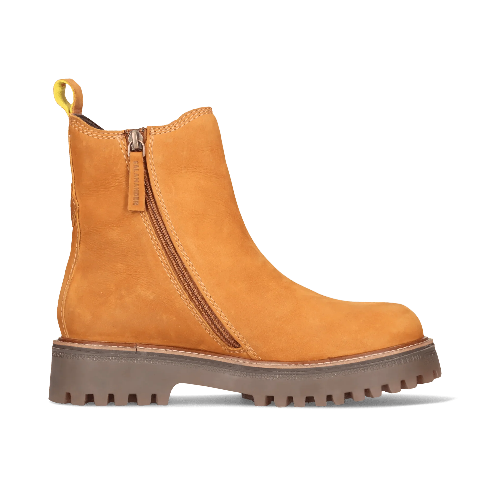 Leder Chelsea-Stiefelette Cognac - Image 3