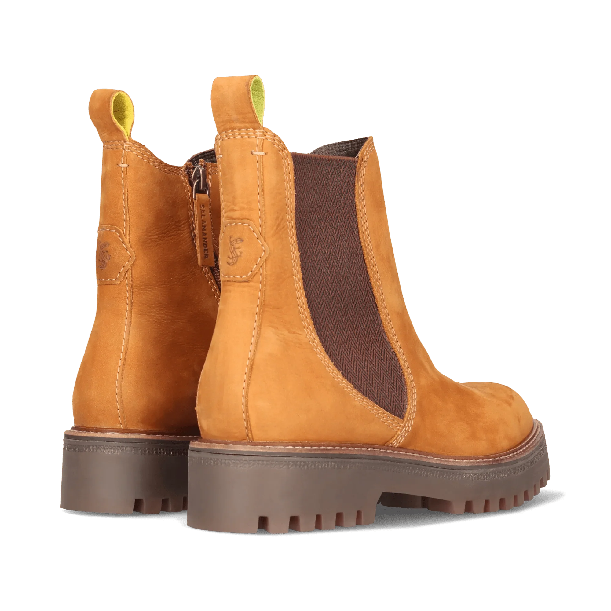Leder Chelsea-Stiefelette Cognac - Image 4