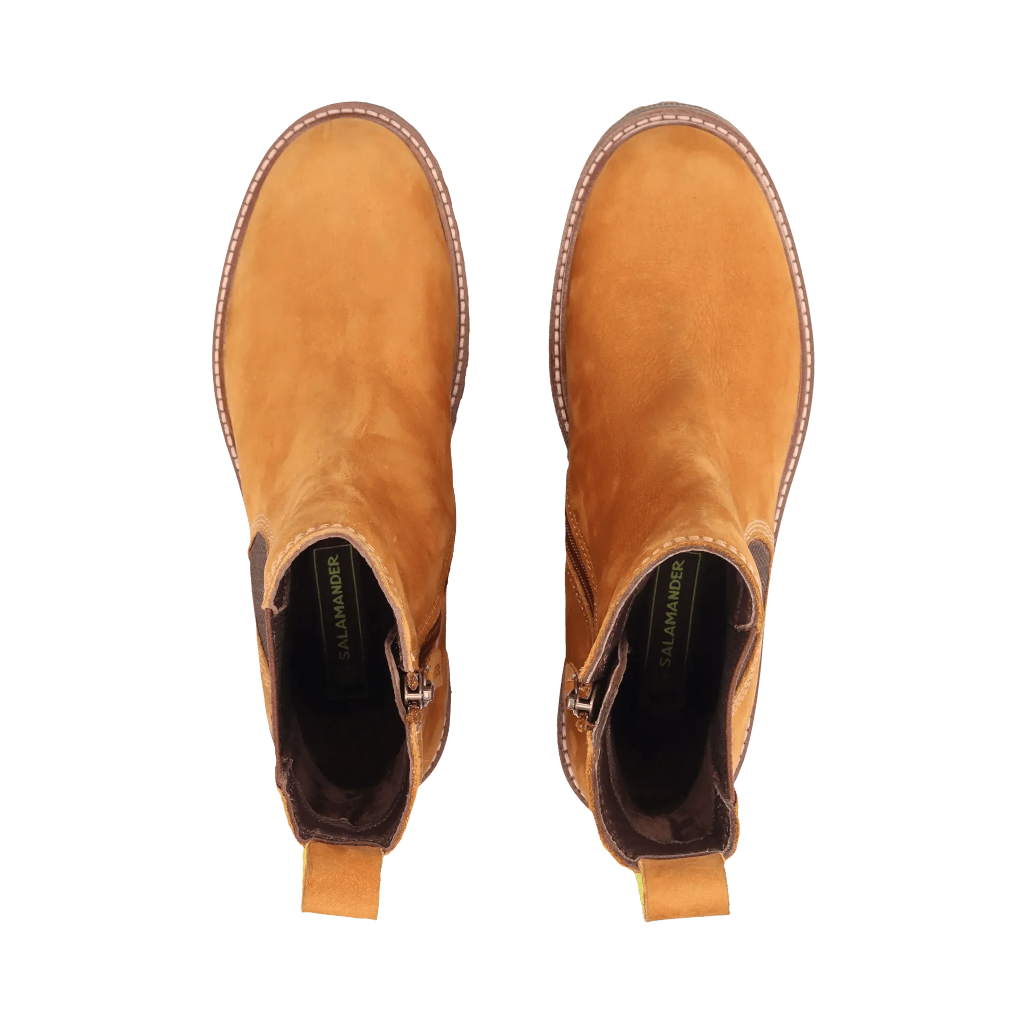 Leder Chelsea-Stiefelette Cognac - Image 6