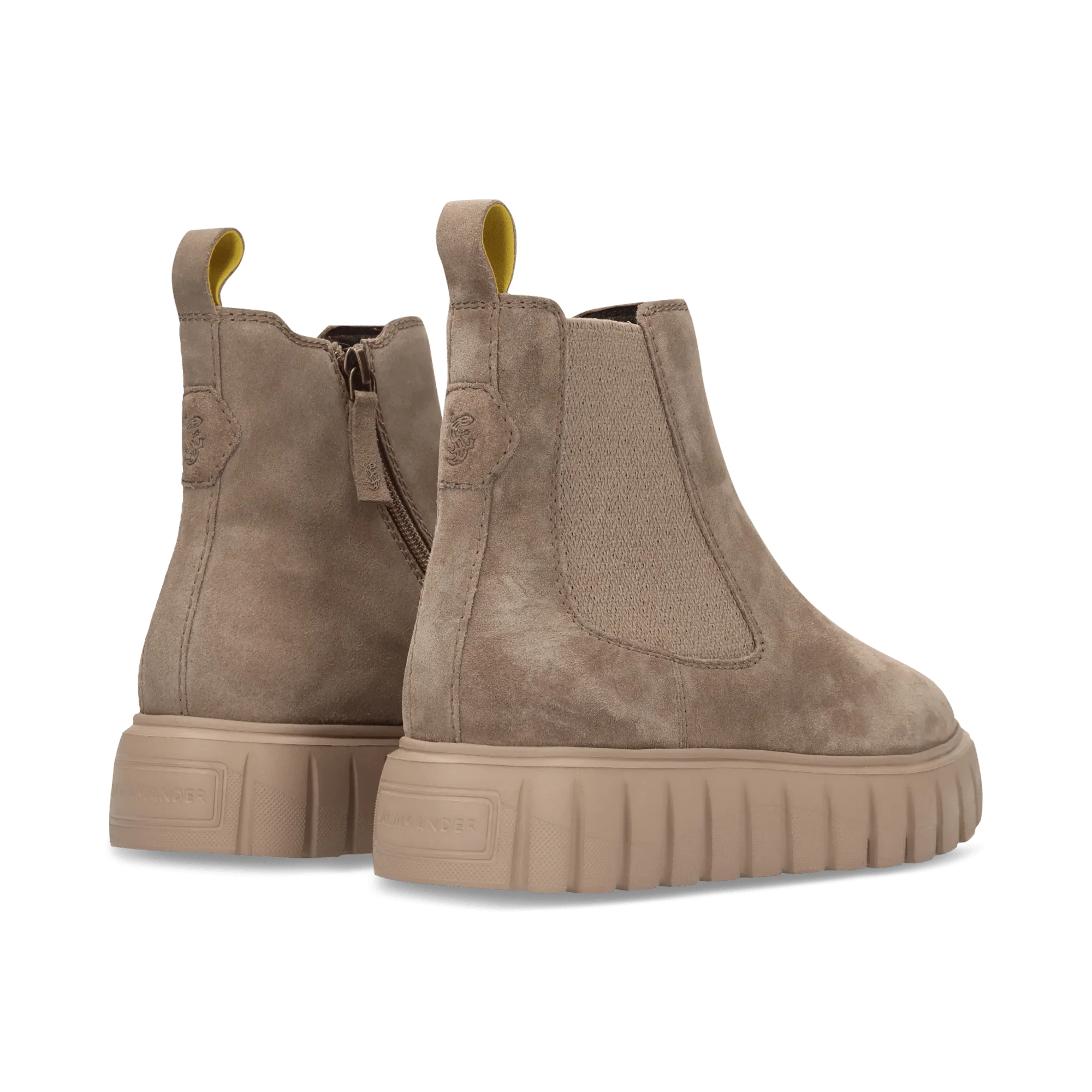 Leder Chelsea-Stiefelette Taupe - Image 4