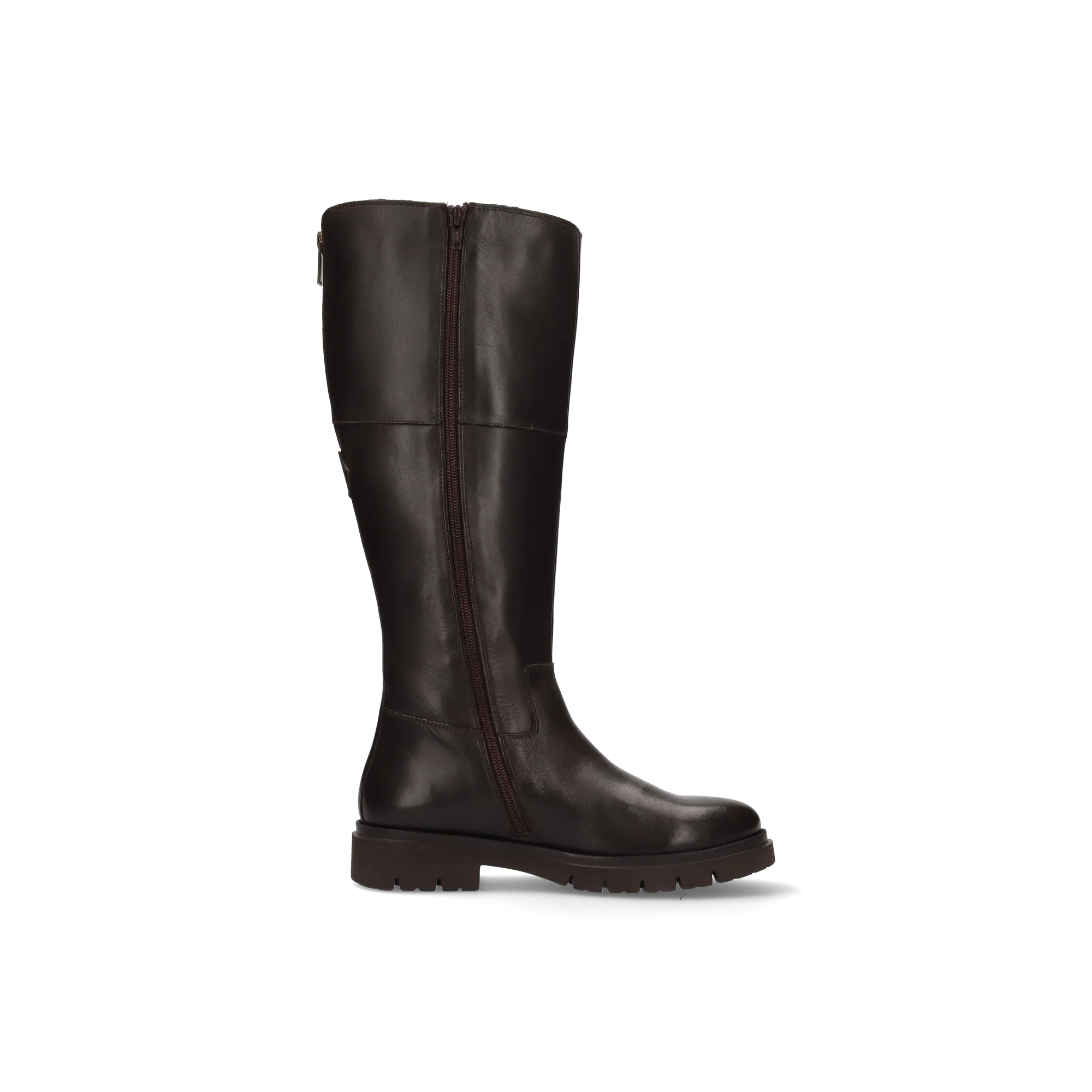 Leder Langschaftstiefel Dunkelbraun - Image 3