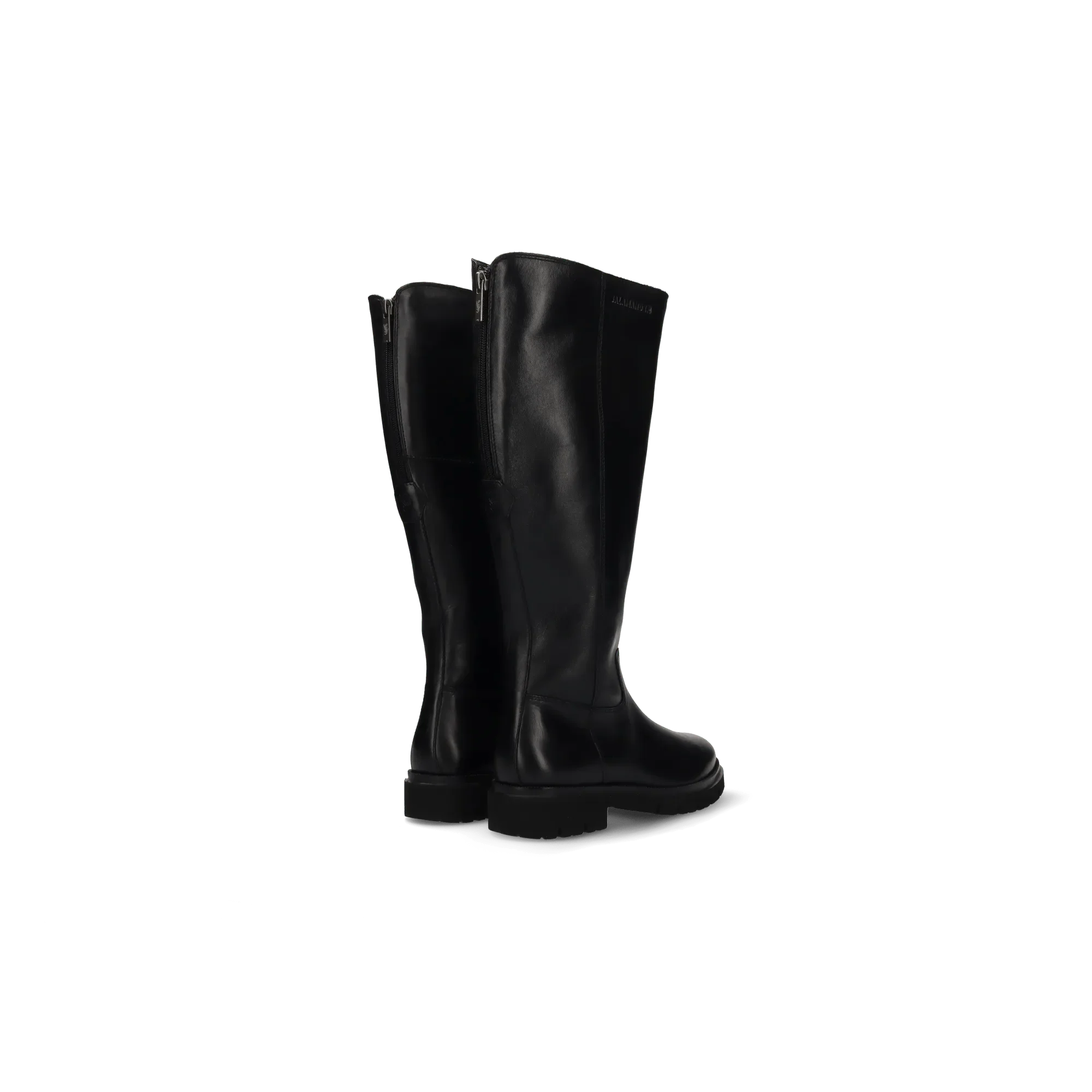 Leder Langschaftstiefel Schwarz - Image 4