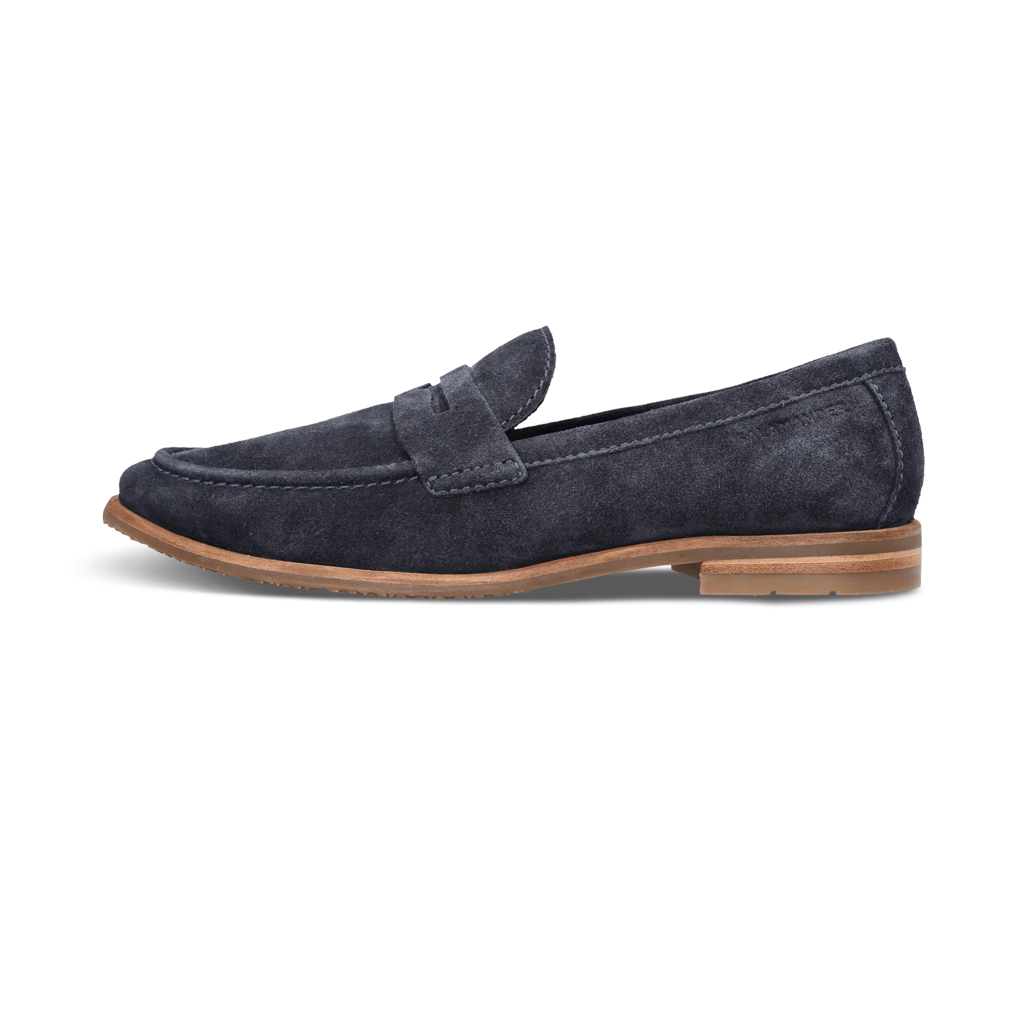 Leder Loafers Dunkelblau