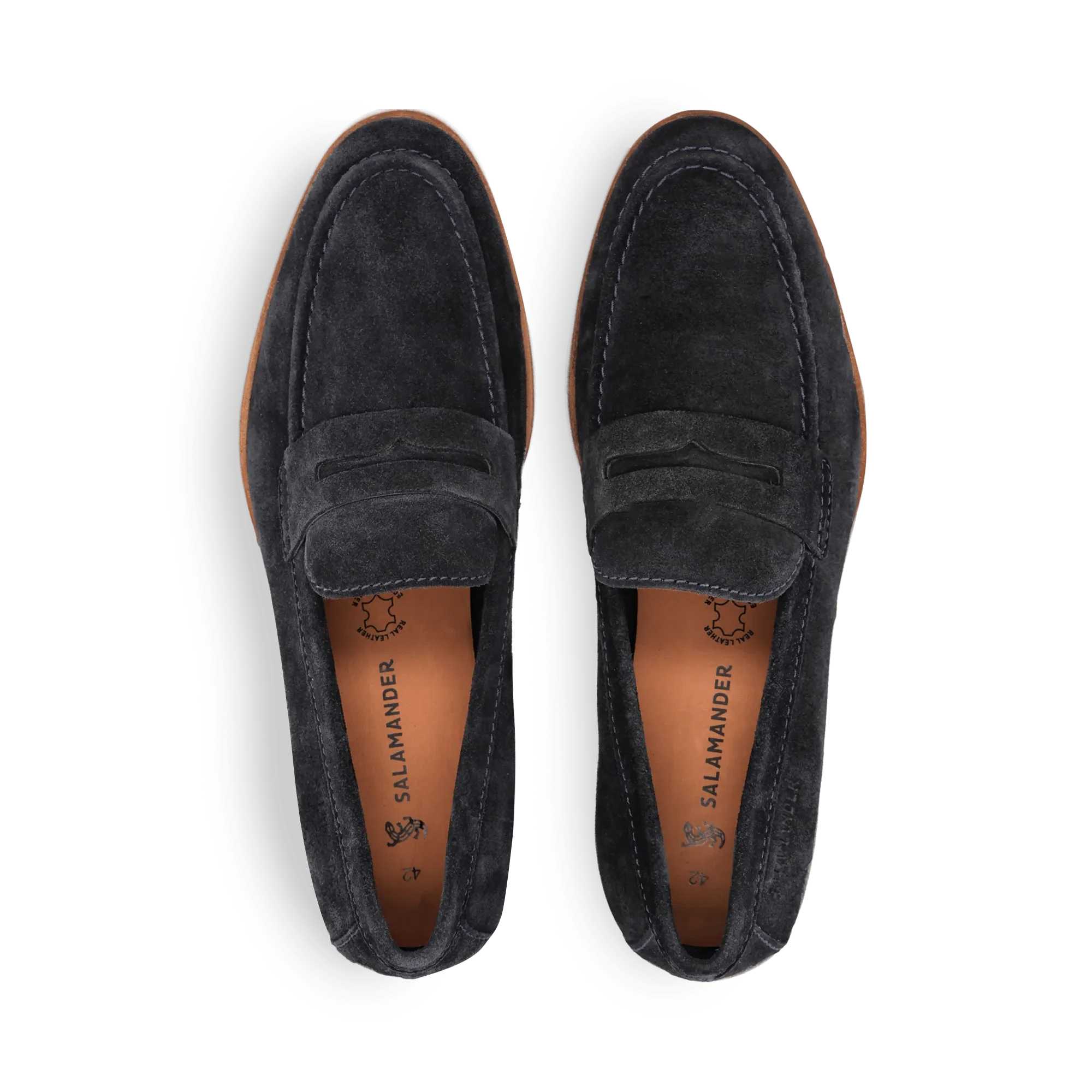 Leder Loafers Dunkelblau - Image 6
