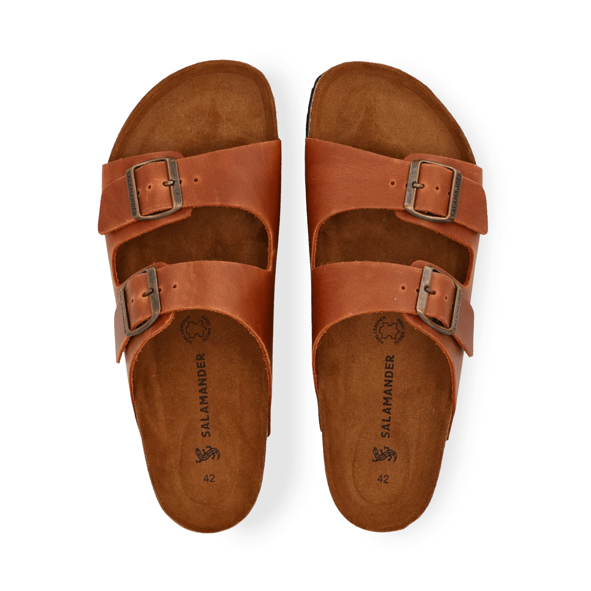 Leder Pantoletten Cognac - Image 6