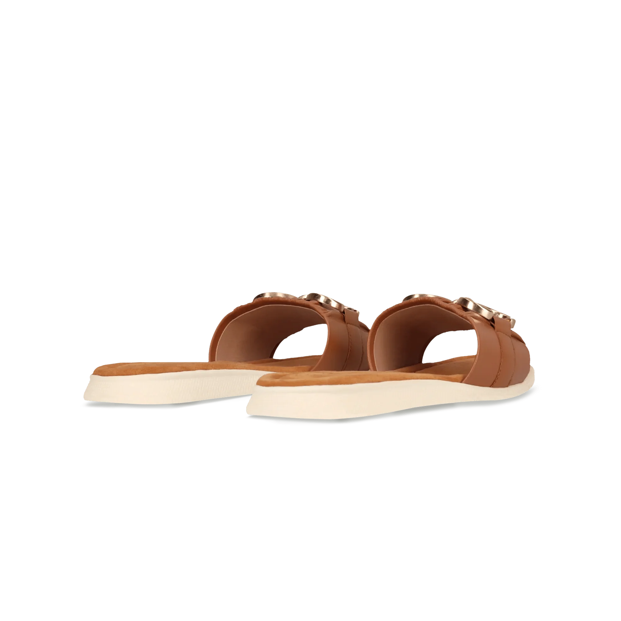 Leder Pantoletten Cognac - Image 4