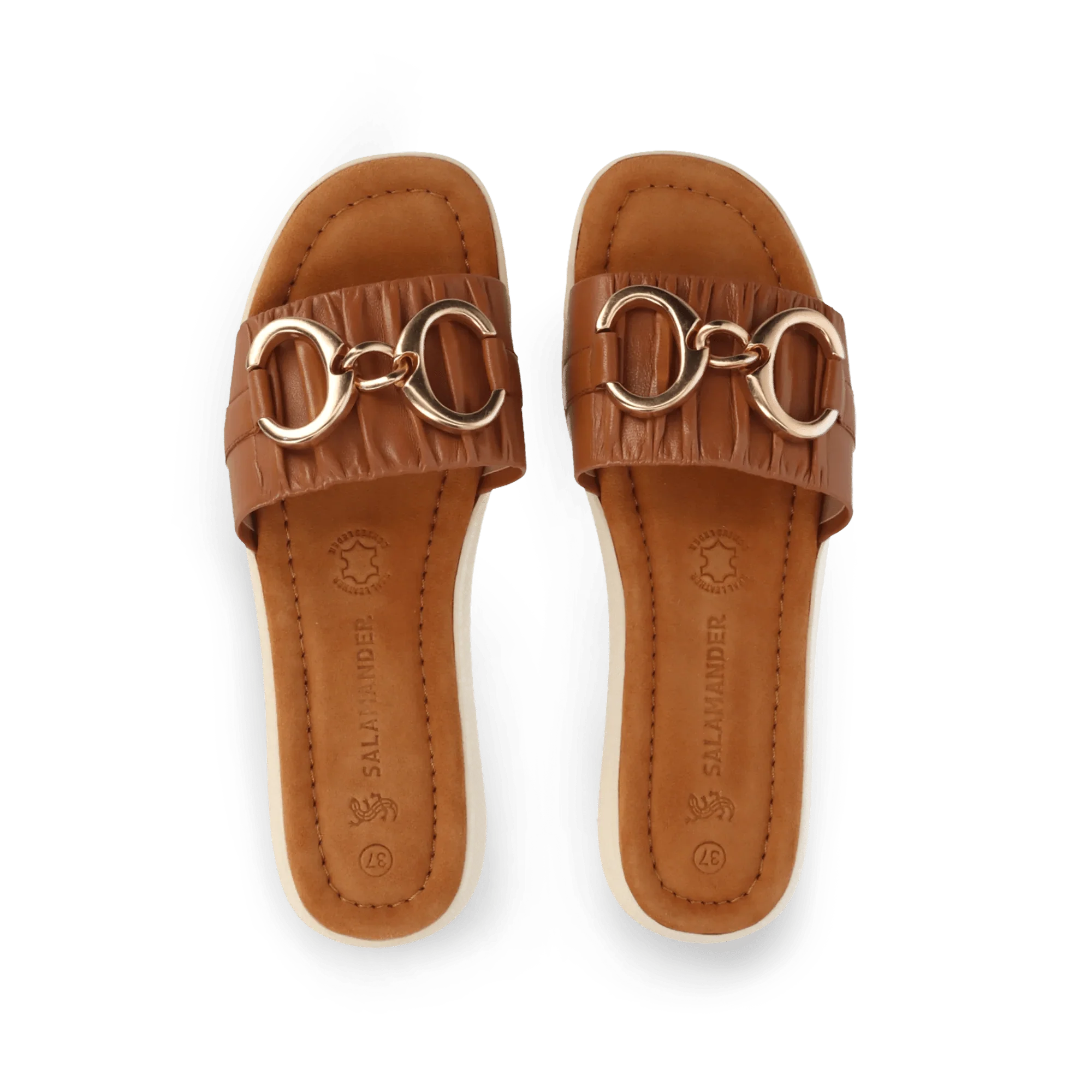 Leder Pantoletten Cognac - Image 6