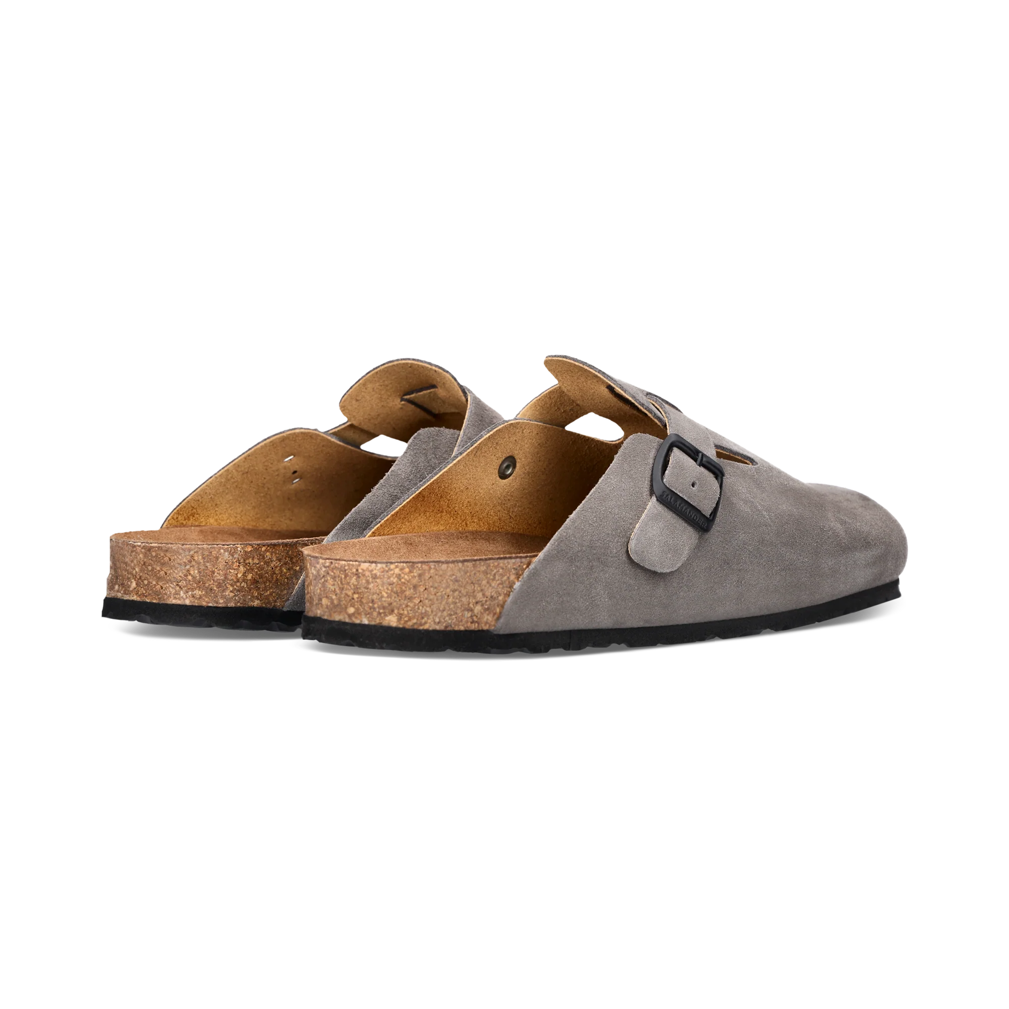 Leder Pantoletten Grau - Image 4