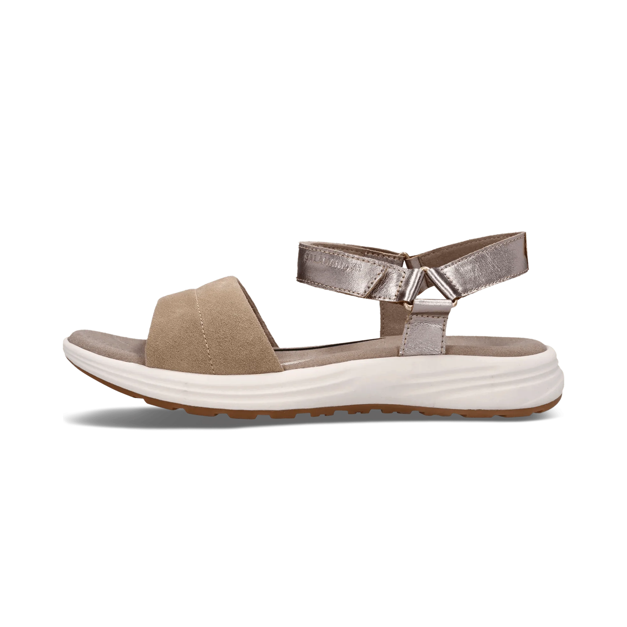 Leder Sandale Taupe