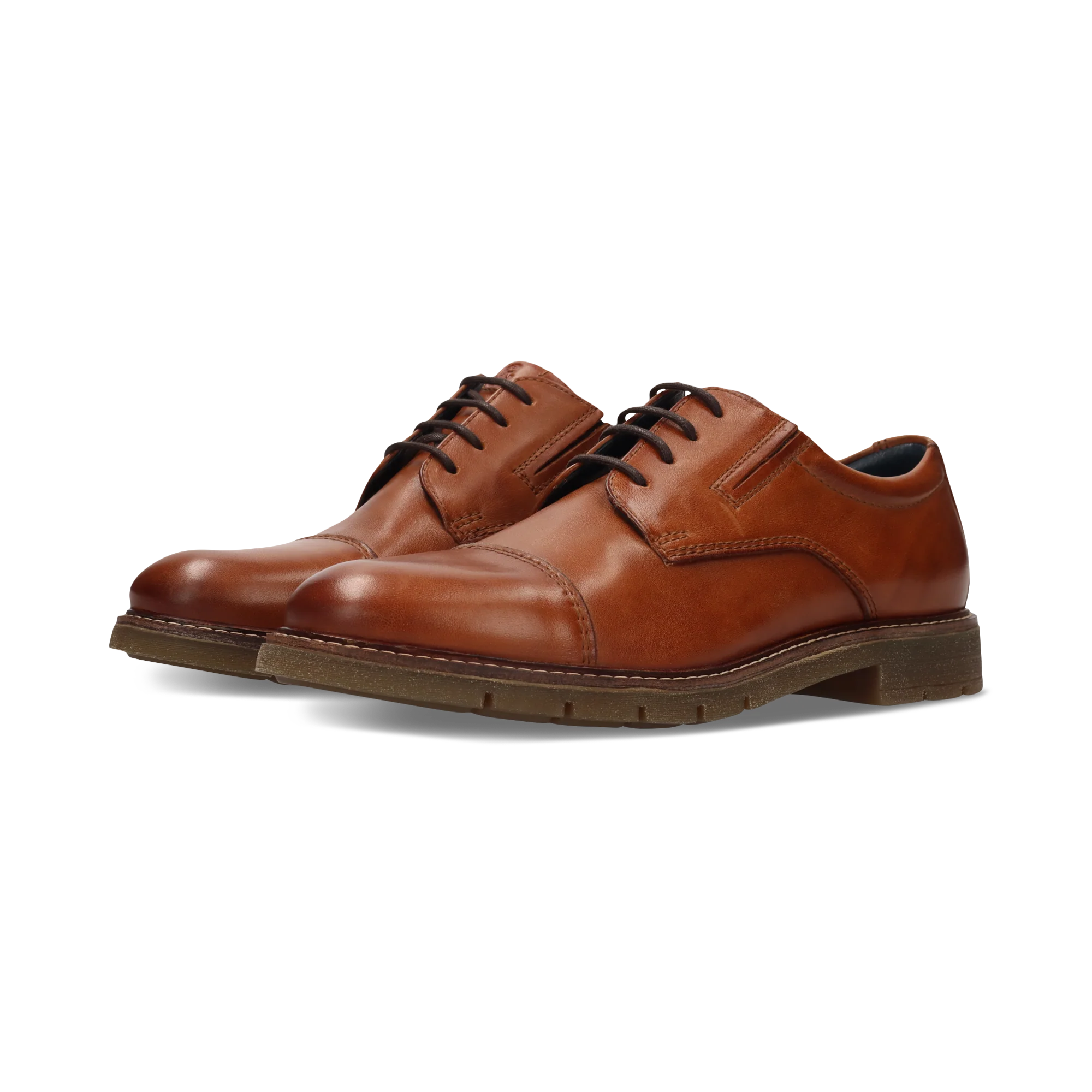 Leder Schnürschuh Cognac - Image 4