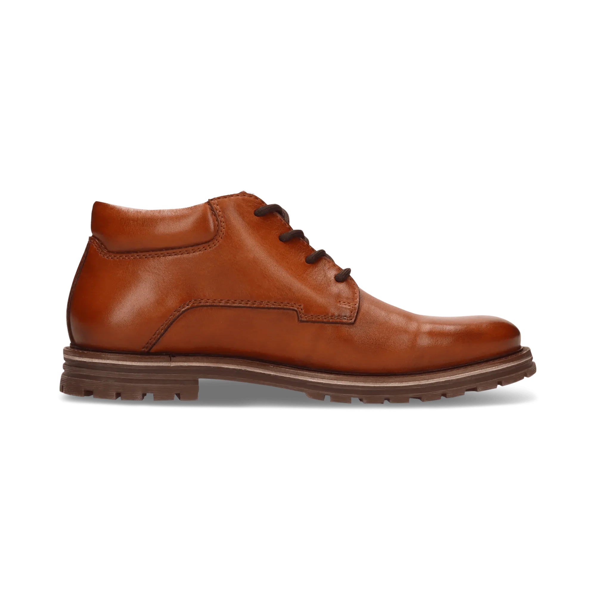 Leder Schnürschuh Cognac - Image 3