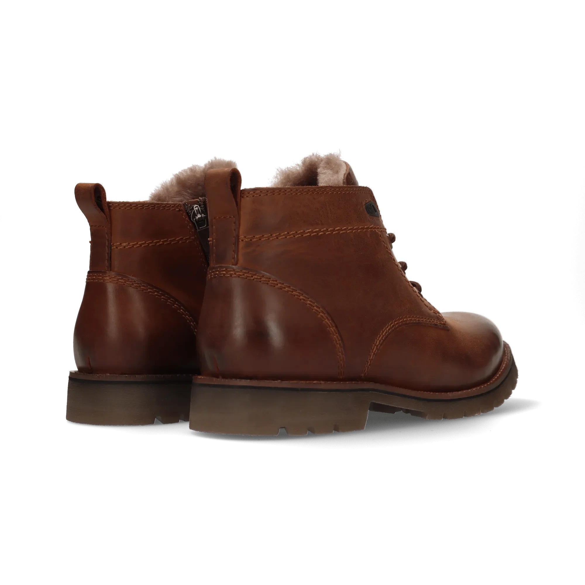 Leder Schnürstiefel Braun - Image 4
