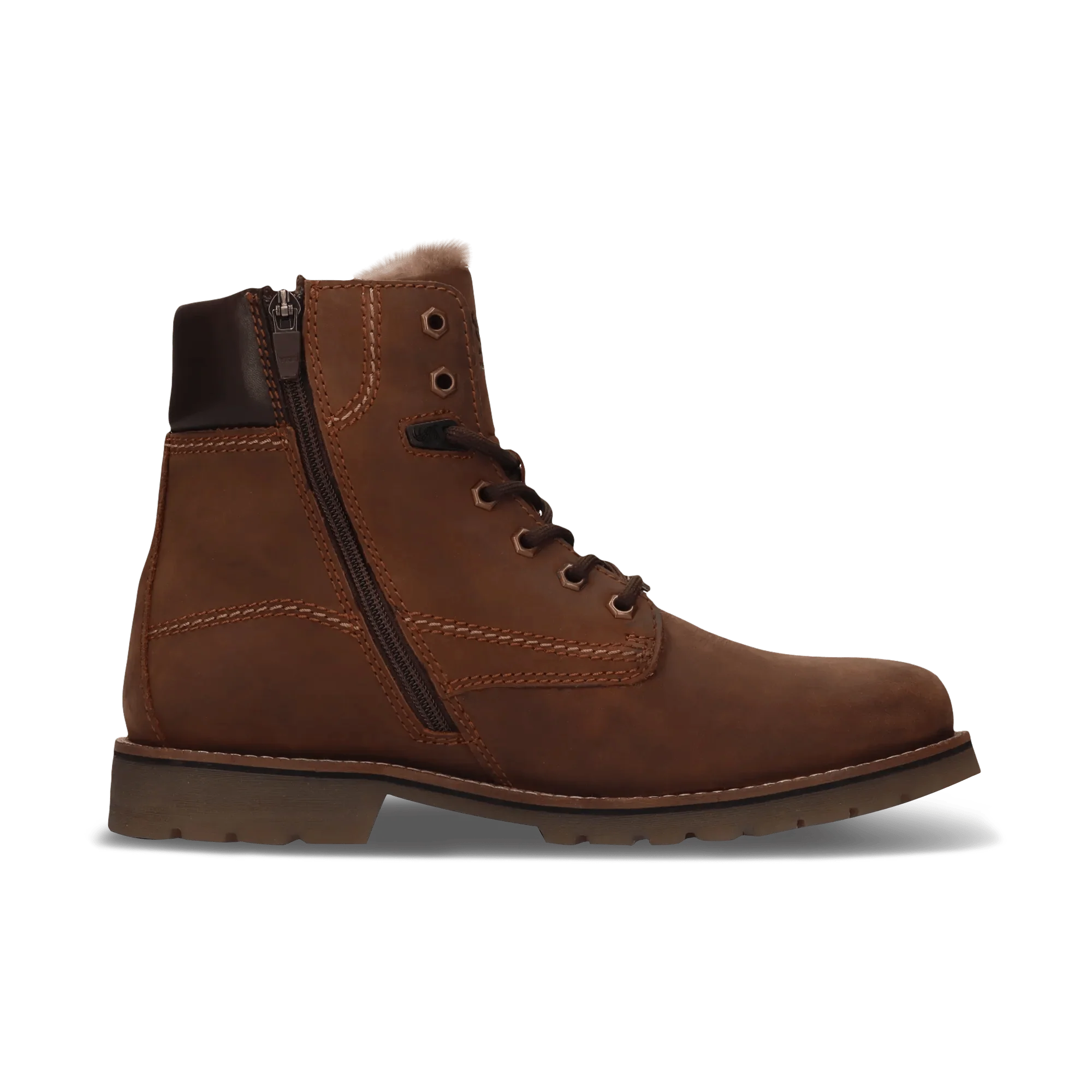 Leder Schnürstiefel Braun - Image 3