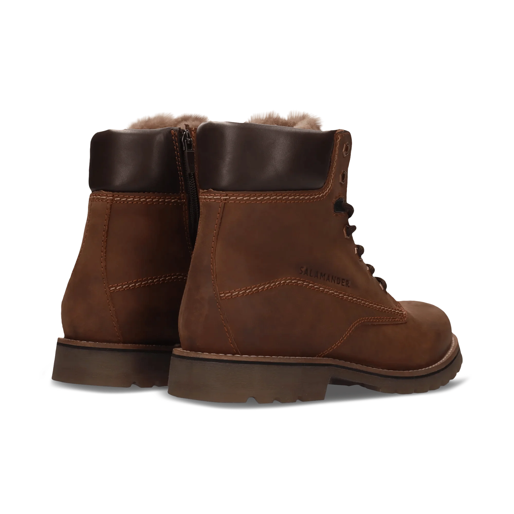 Leder Schnürstiefel Braun - Image 4