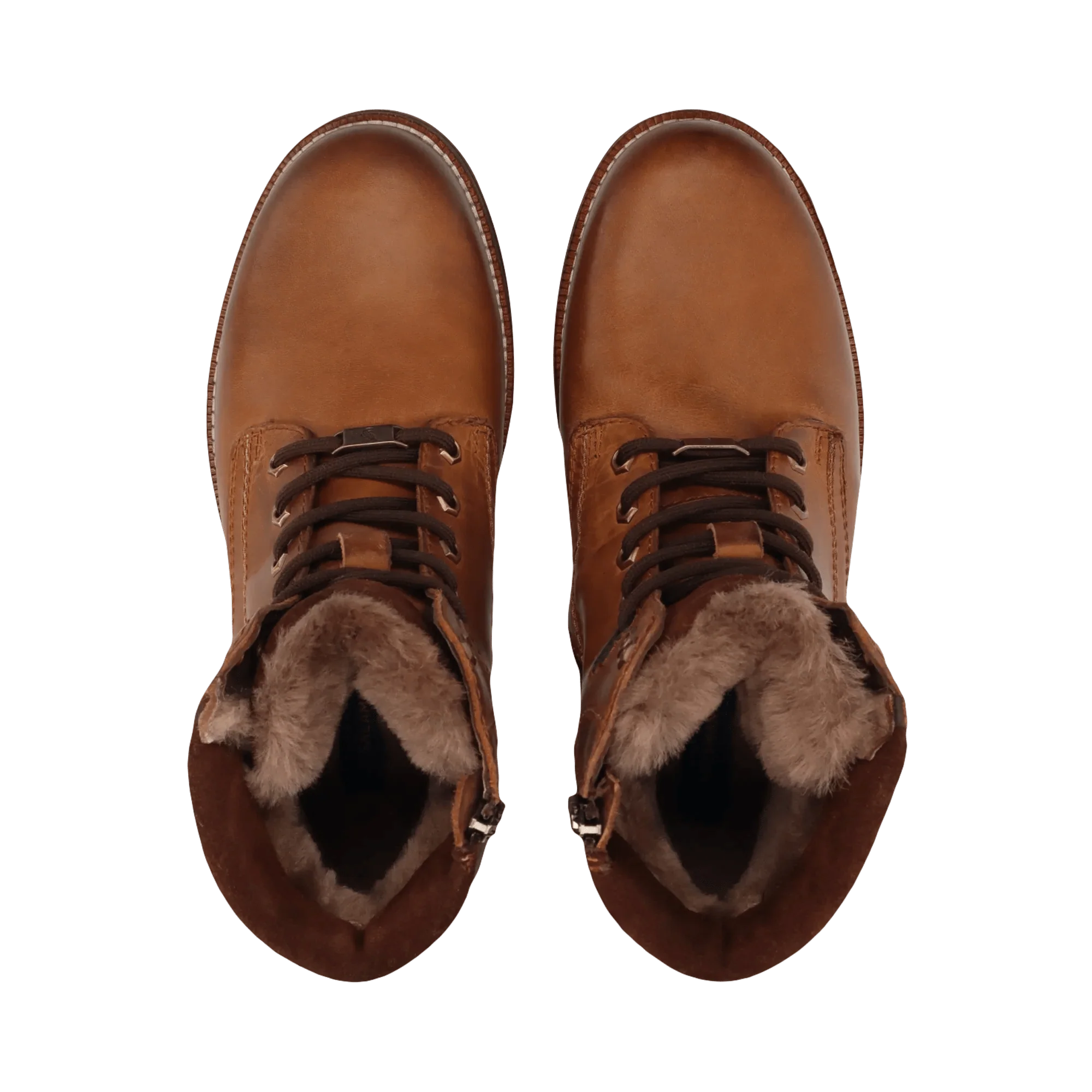 Leder Schnürstiefel Cognac - Image 6