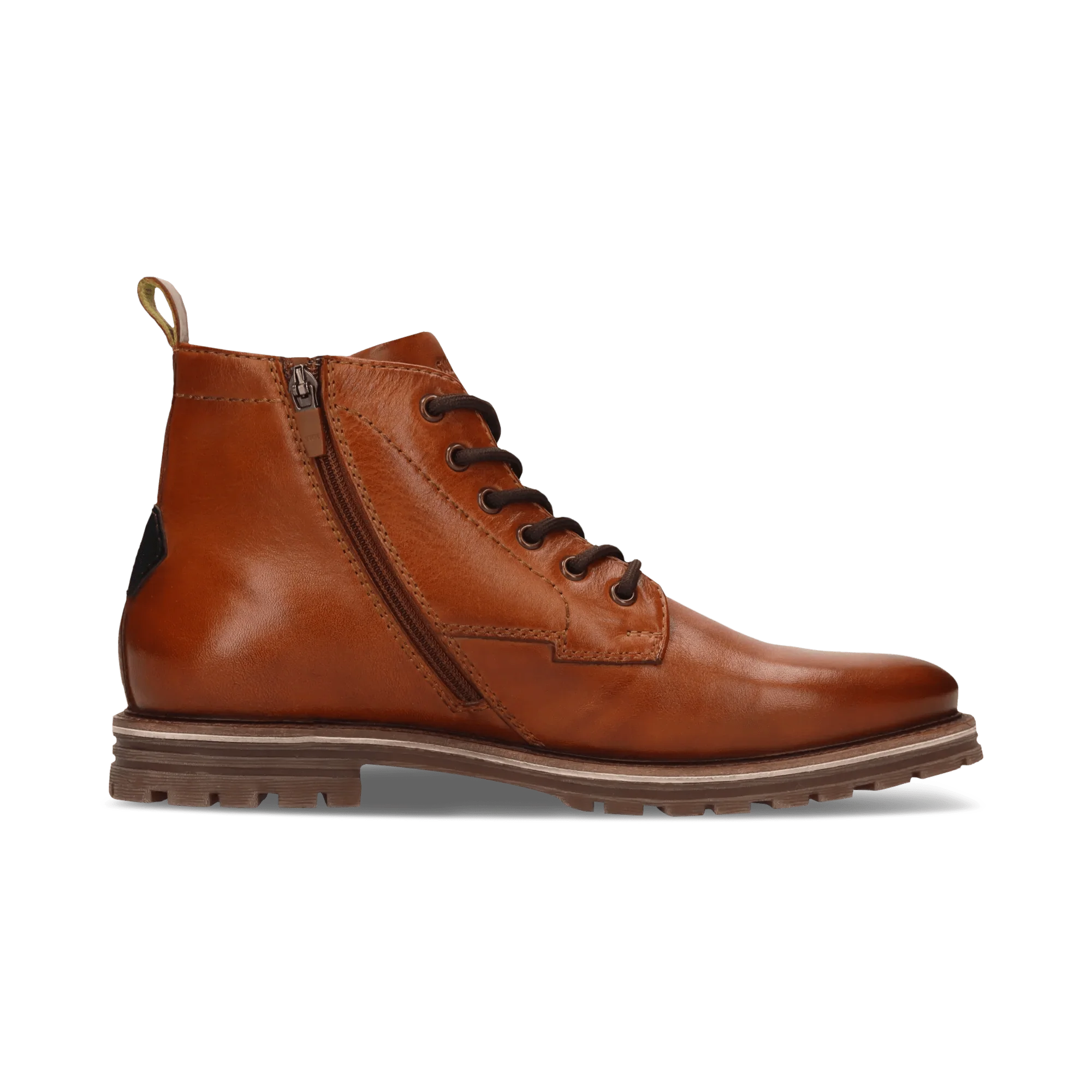 Leder Schnürstiefel Cognac - Image 3