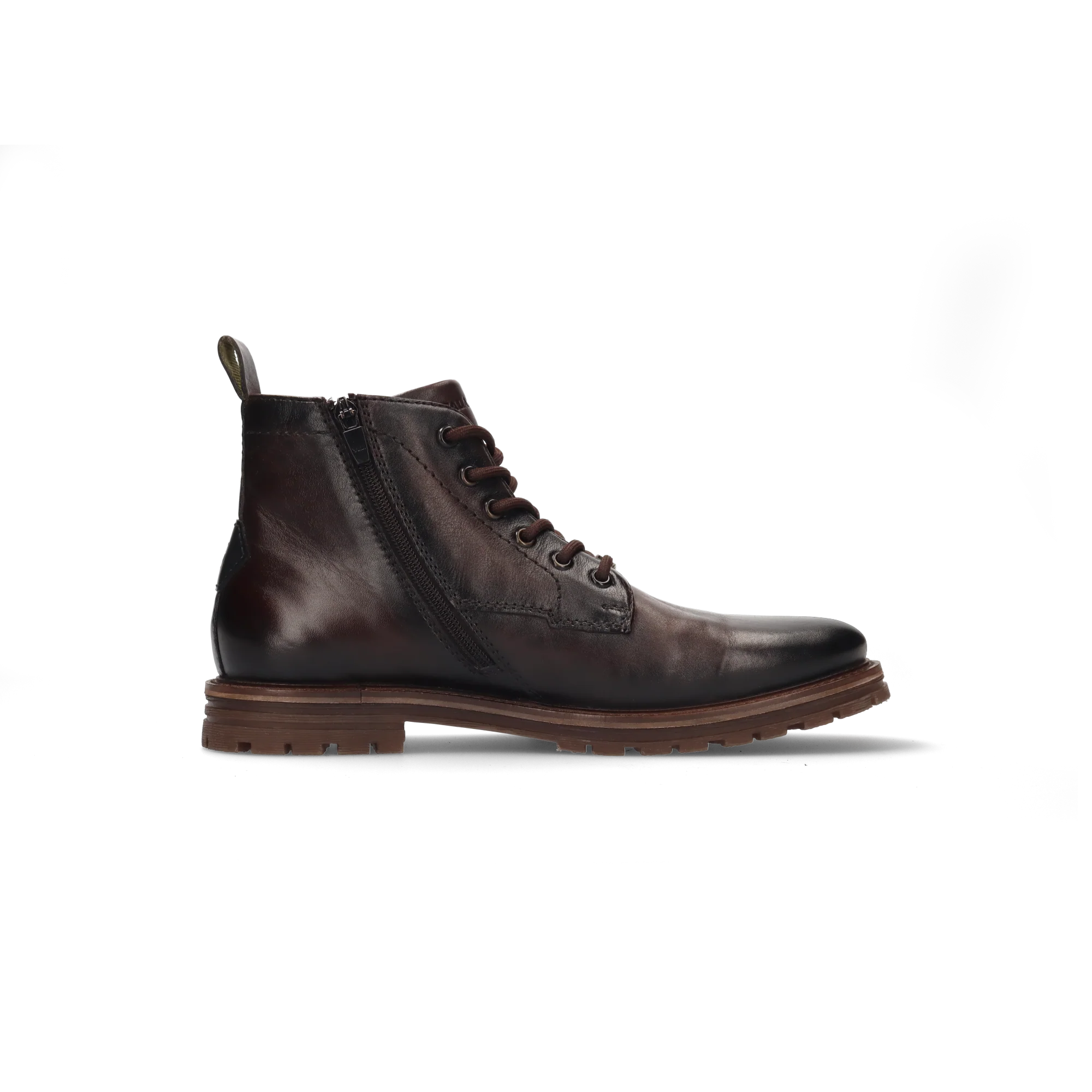 Leder Schnürstiefel Dunkelbraun - Image 5