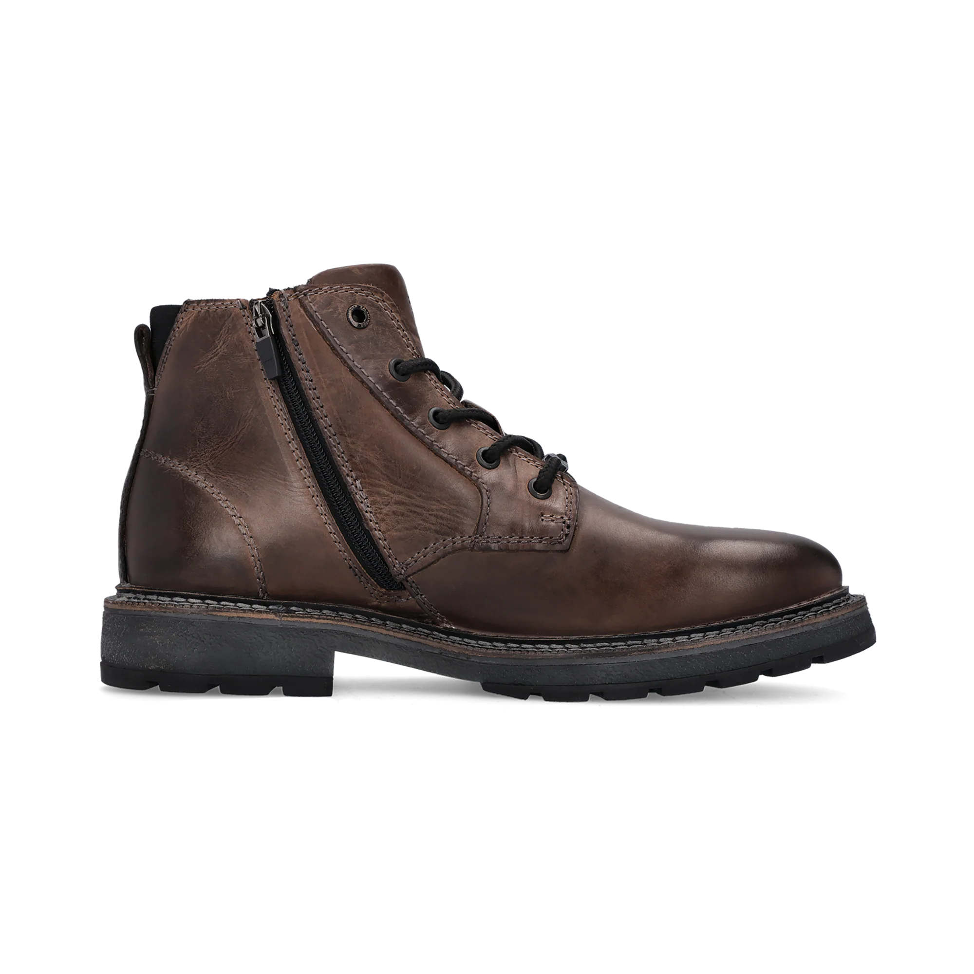 Leder Schnürstiefel Dunkelgrau - Image 3
