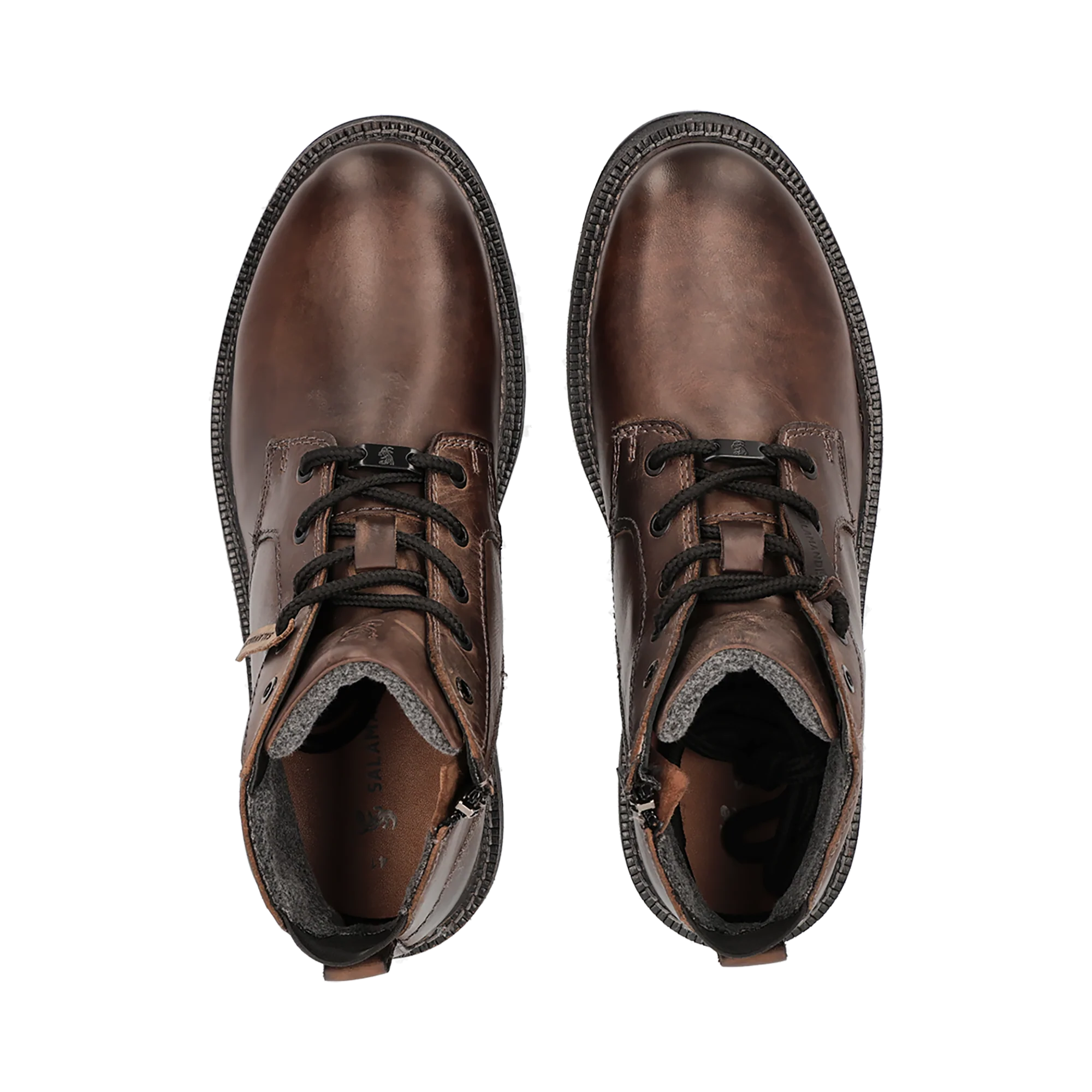 Leder Schnürstiefel Dunkelgrau - Image 6