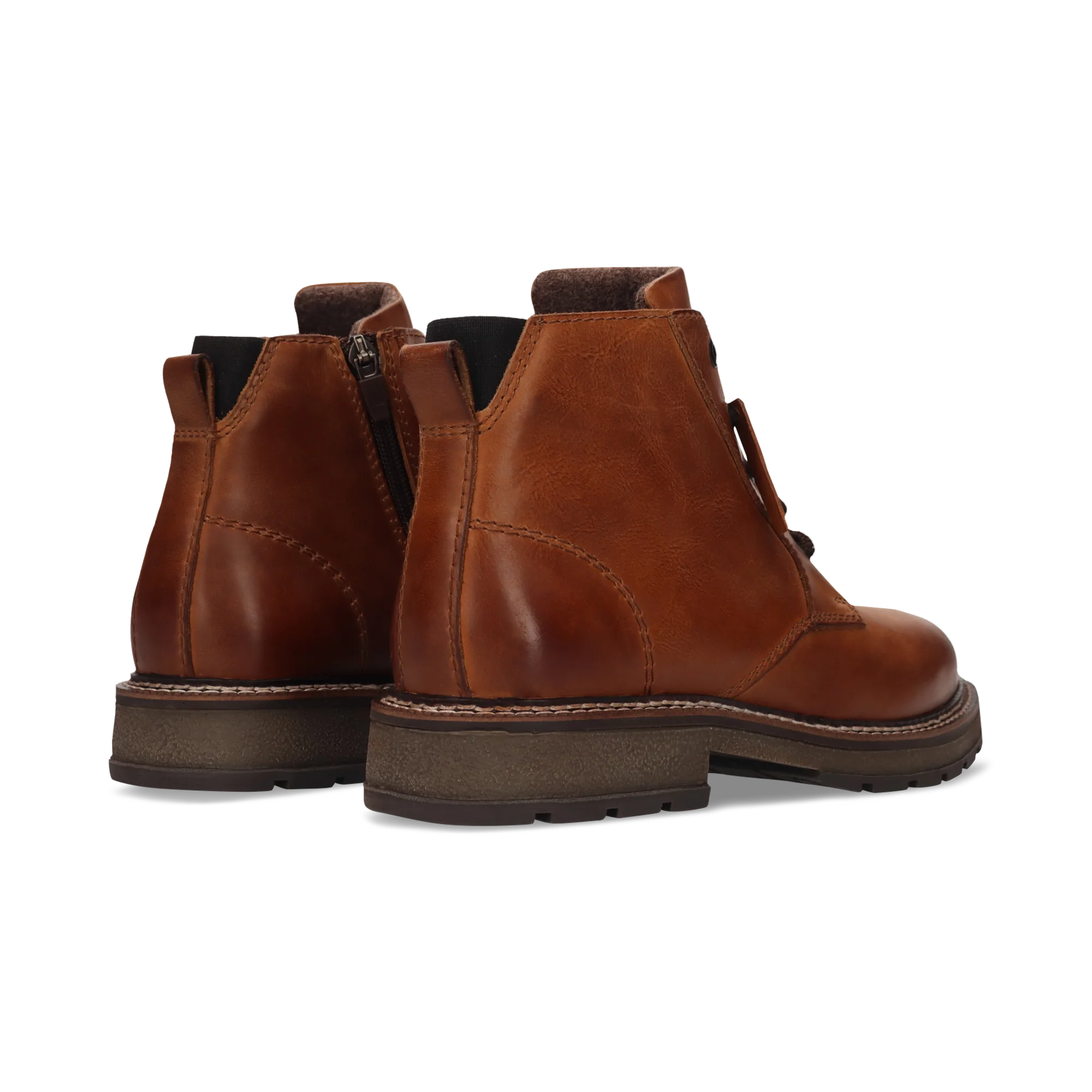 Leder-Schnürstiefel In Braun - Image 4