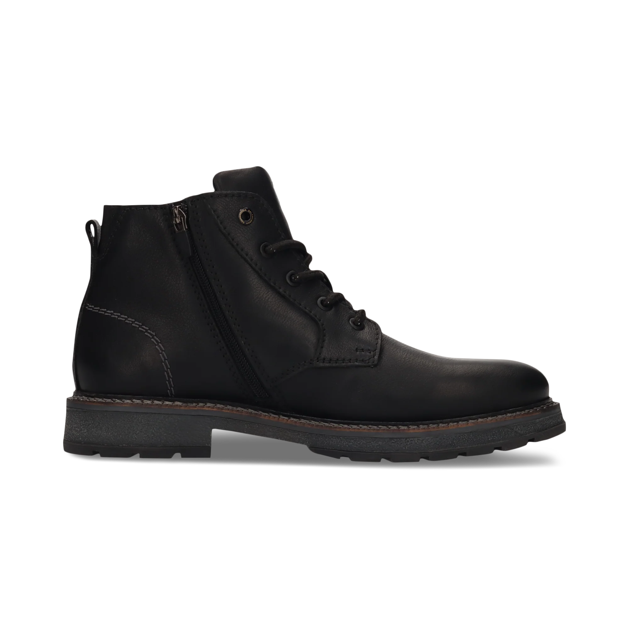 Leder-Schnürstiefel In Schwarz - Image 3