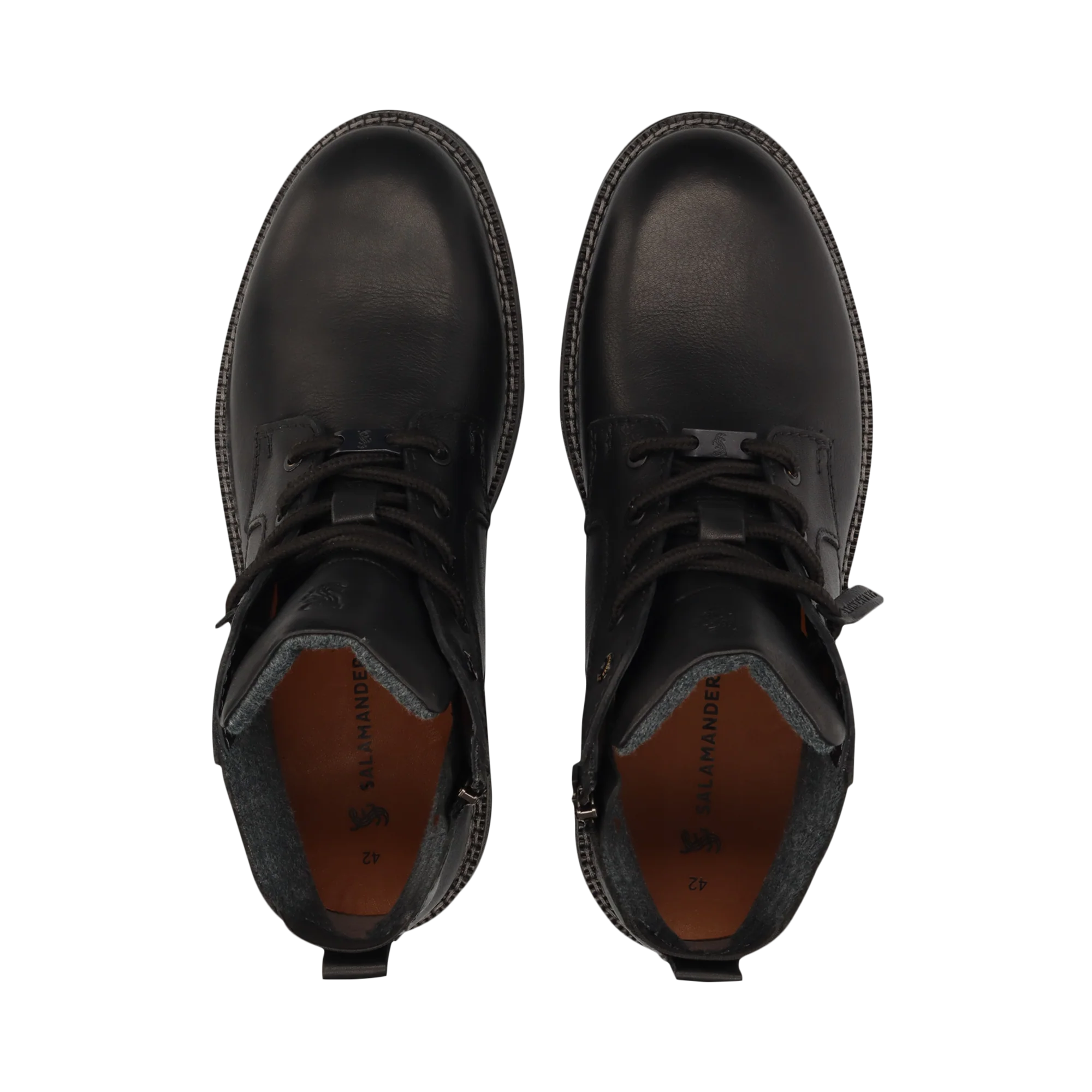 Leder-Schnürstiefel In Schwarz - Image 6