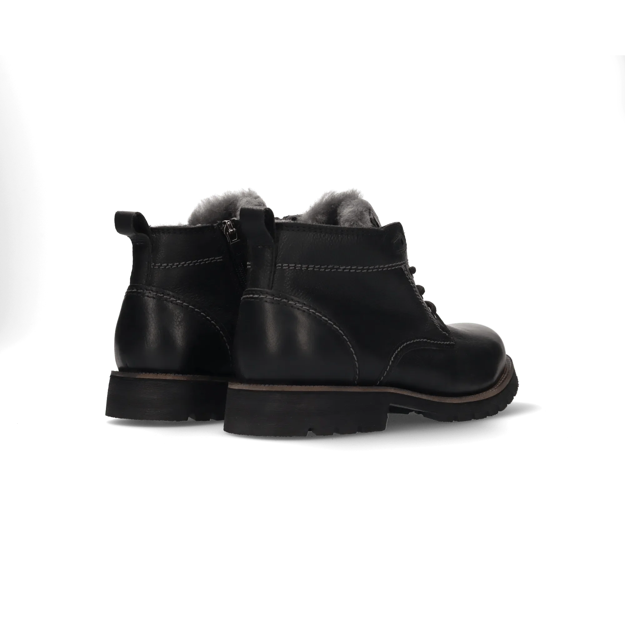 Leder Schnürstiefel Schwarz - Image 4