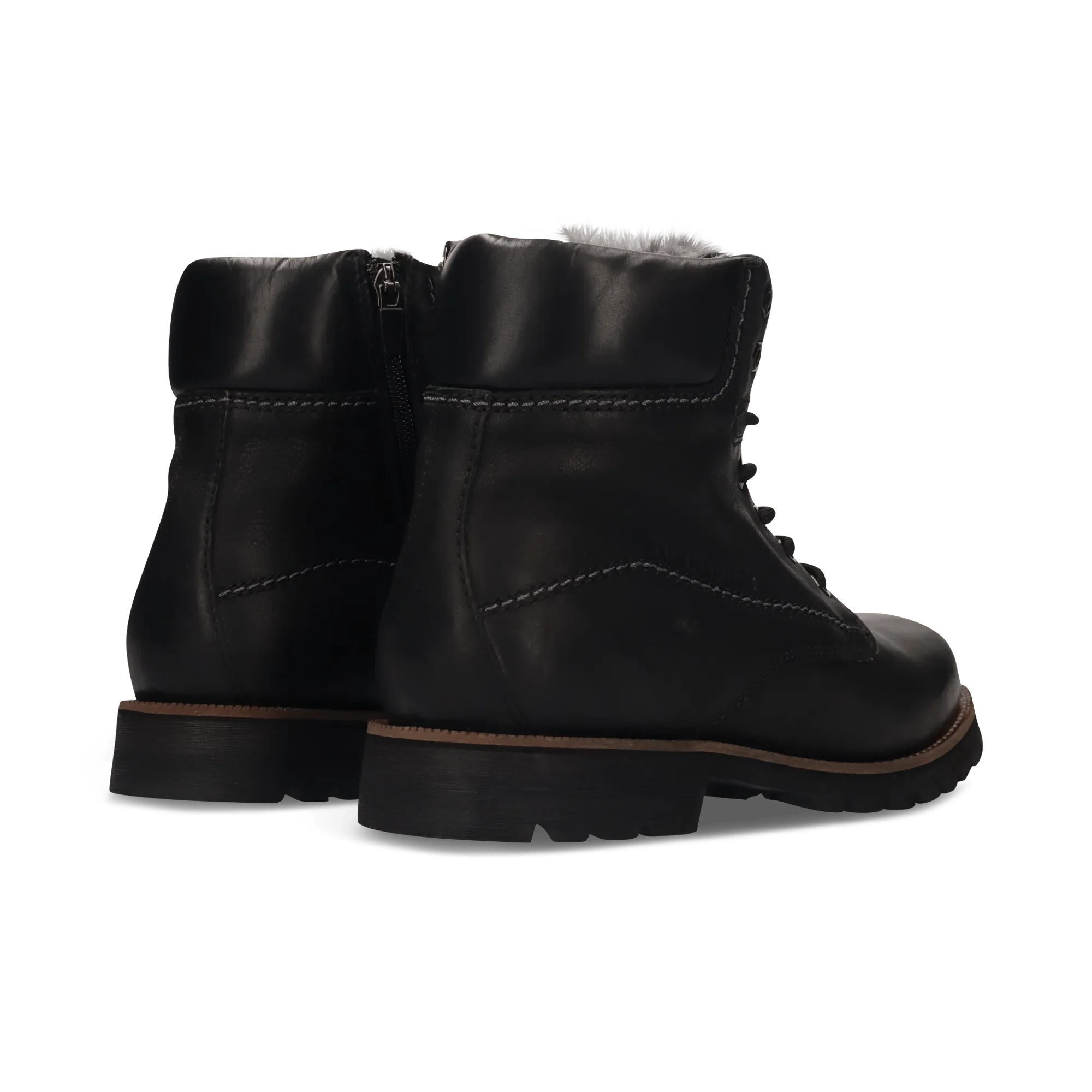 Leder Schnürstiefel Schwarz - Image 4