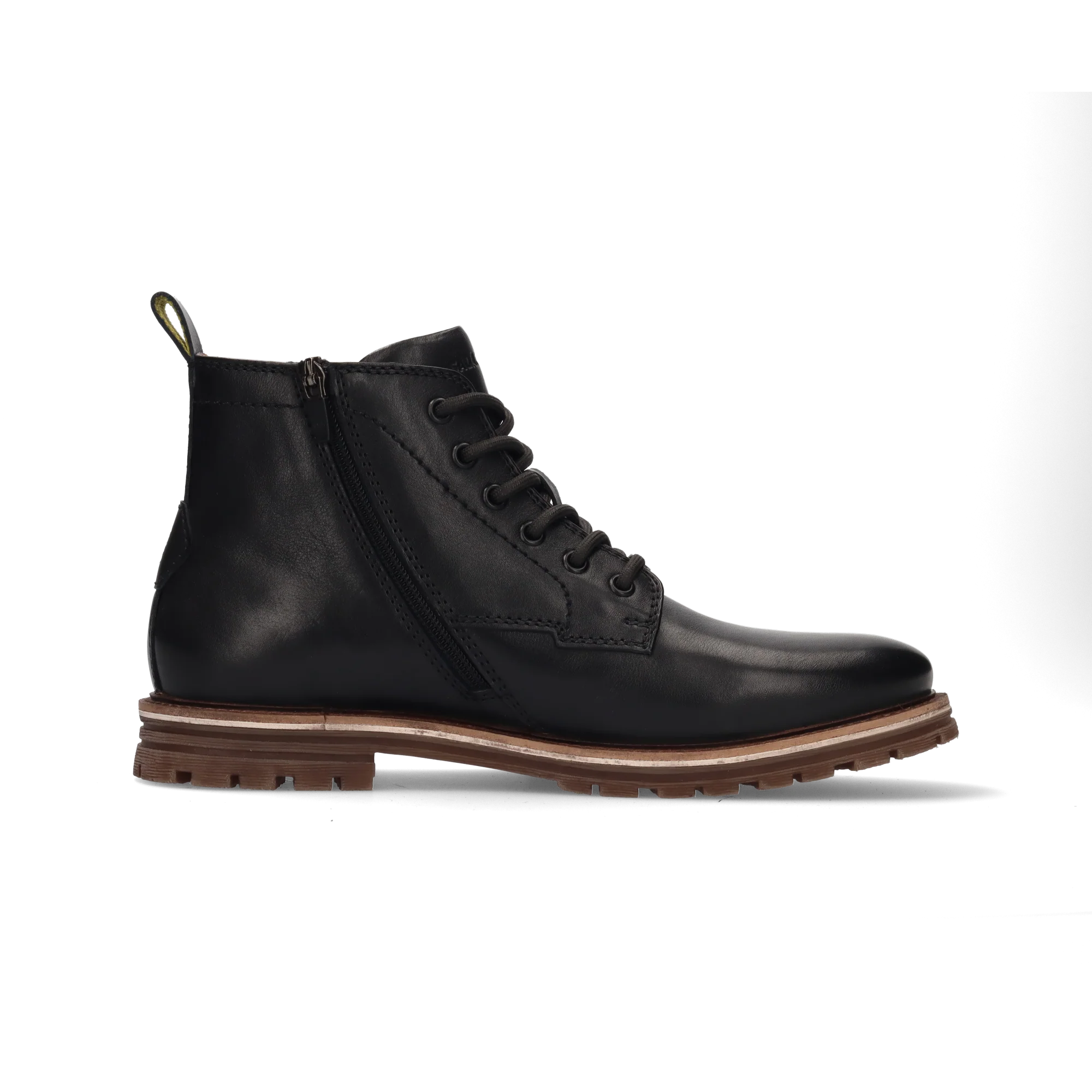 Leder Schnürstiefel Schwarz - Image 3
