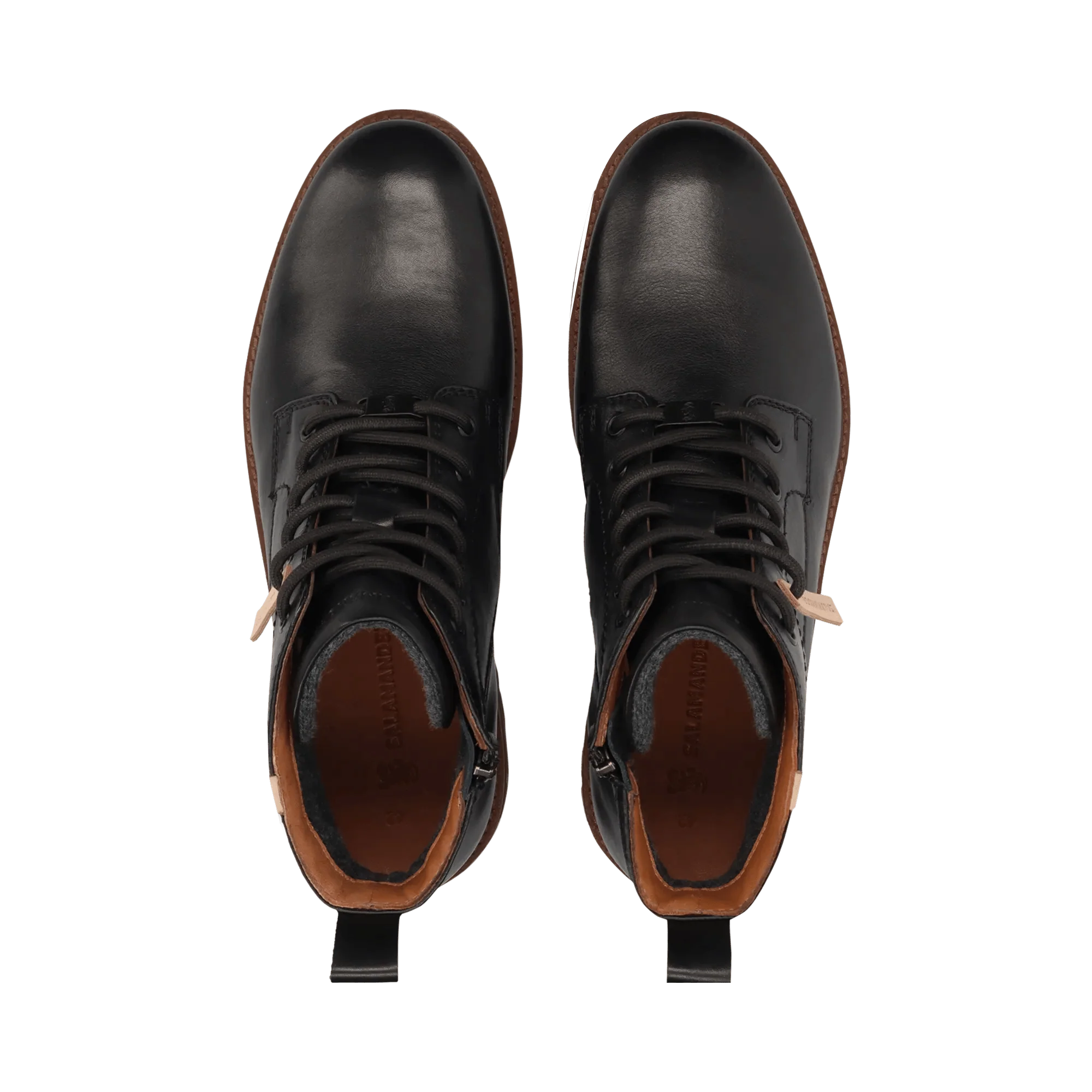 Leder Schnürstiefel Schwarz - Image 6