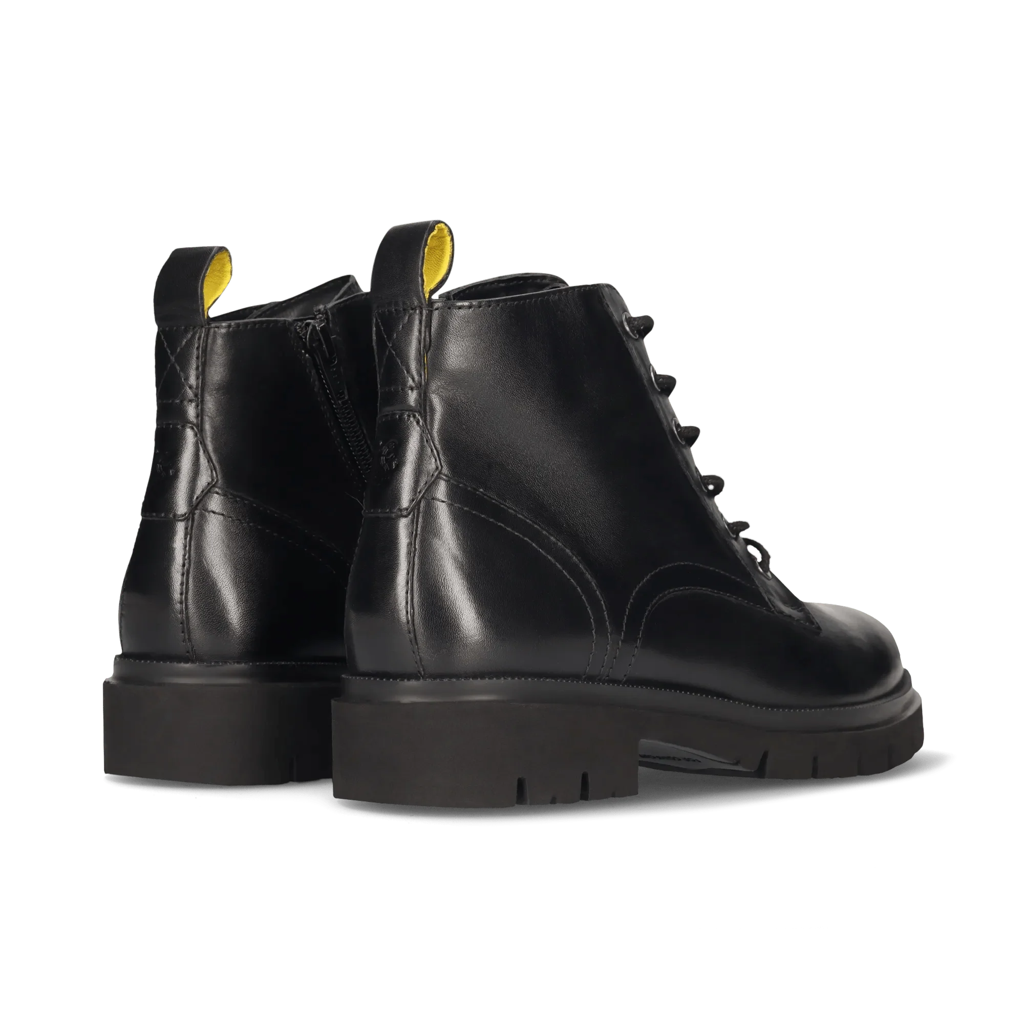 Leder Schnürstiefelette Schwarz - Image 4
