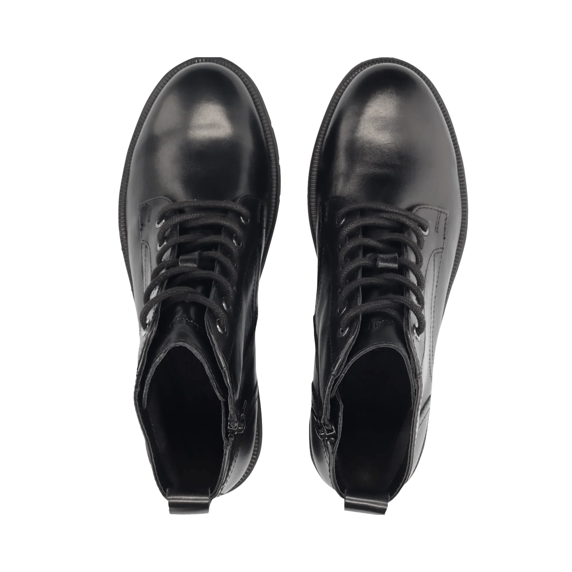 Leder Schnürstiefelette Schwarz - Image 6