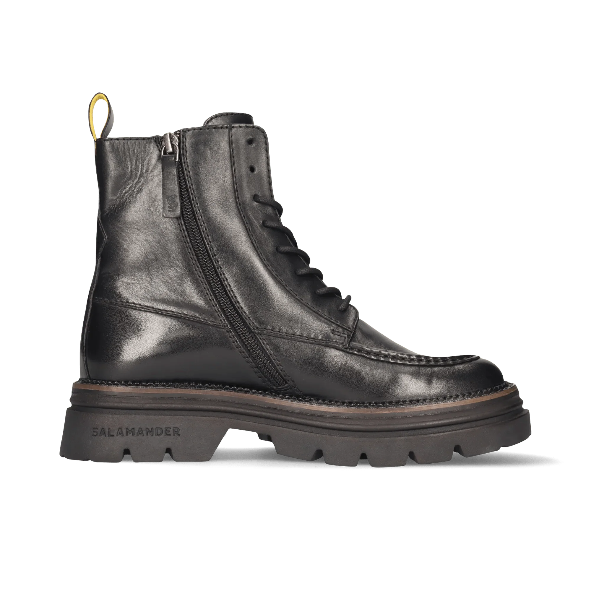 Leder Schnürstiefelette Schwarz - Image 3