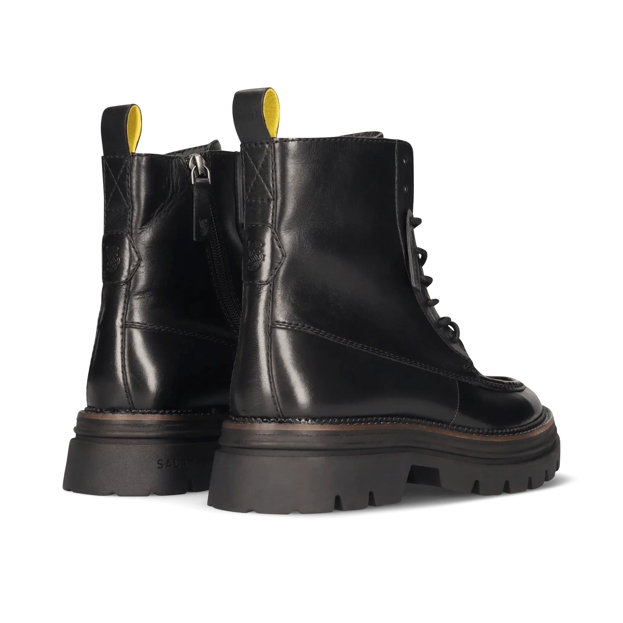 Leder Schnürstiefelette Schwarz - Image 4
