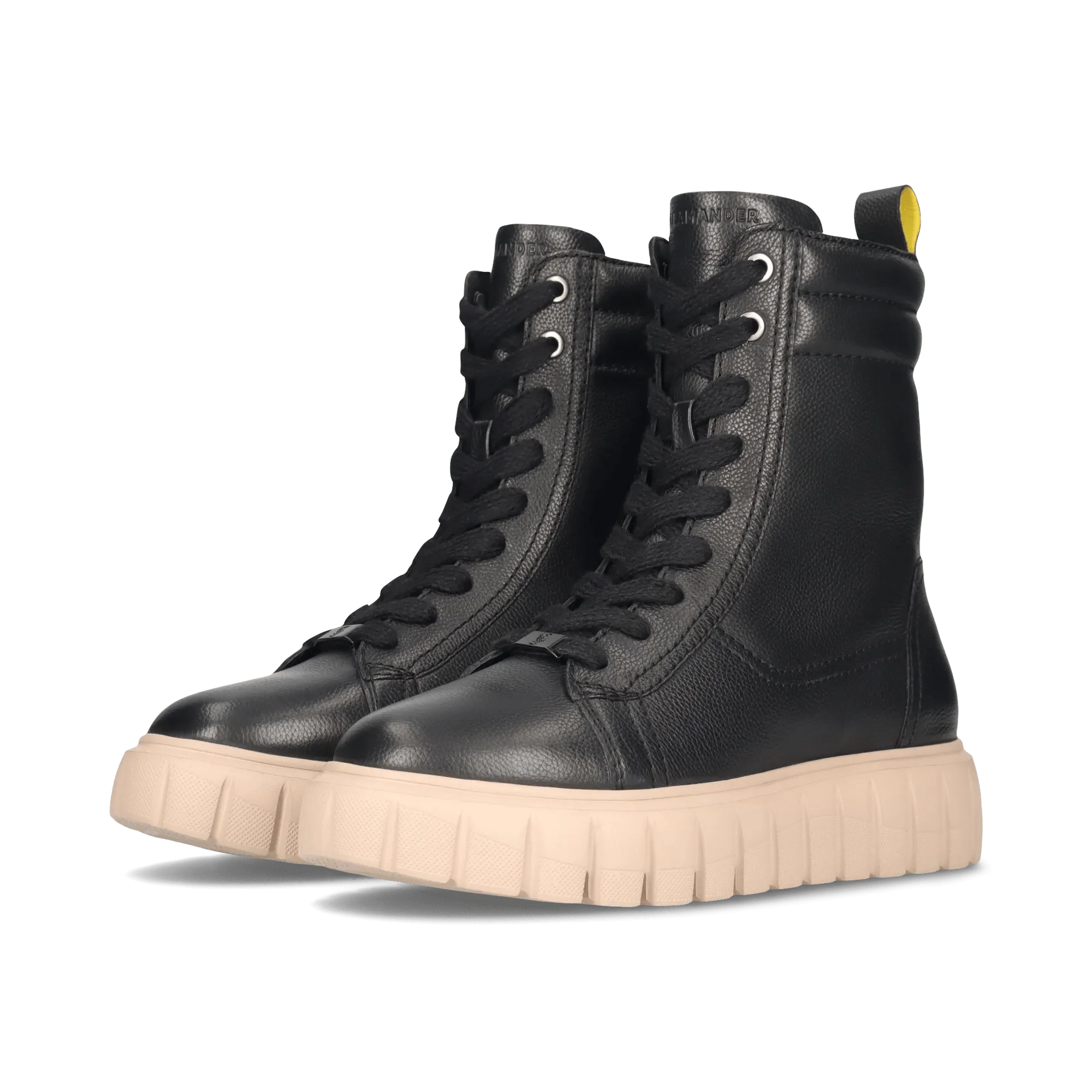 Leder Schnürstiefelette Schwarz - Image 2