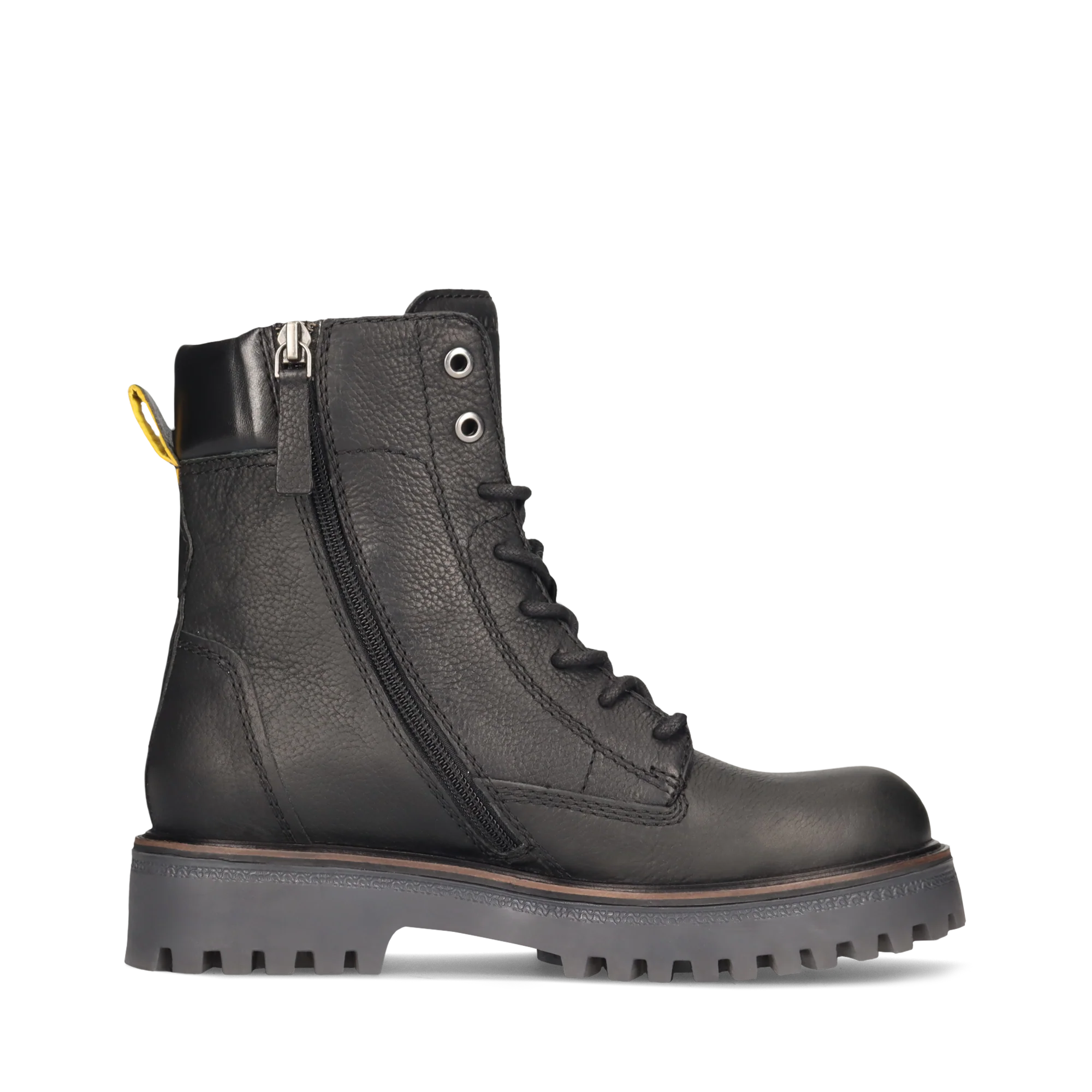 Leder Schnürstiefelette Schwarz - Image 3