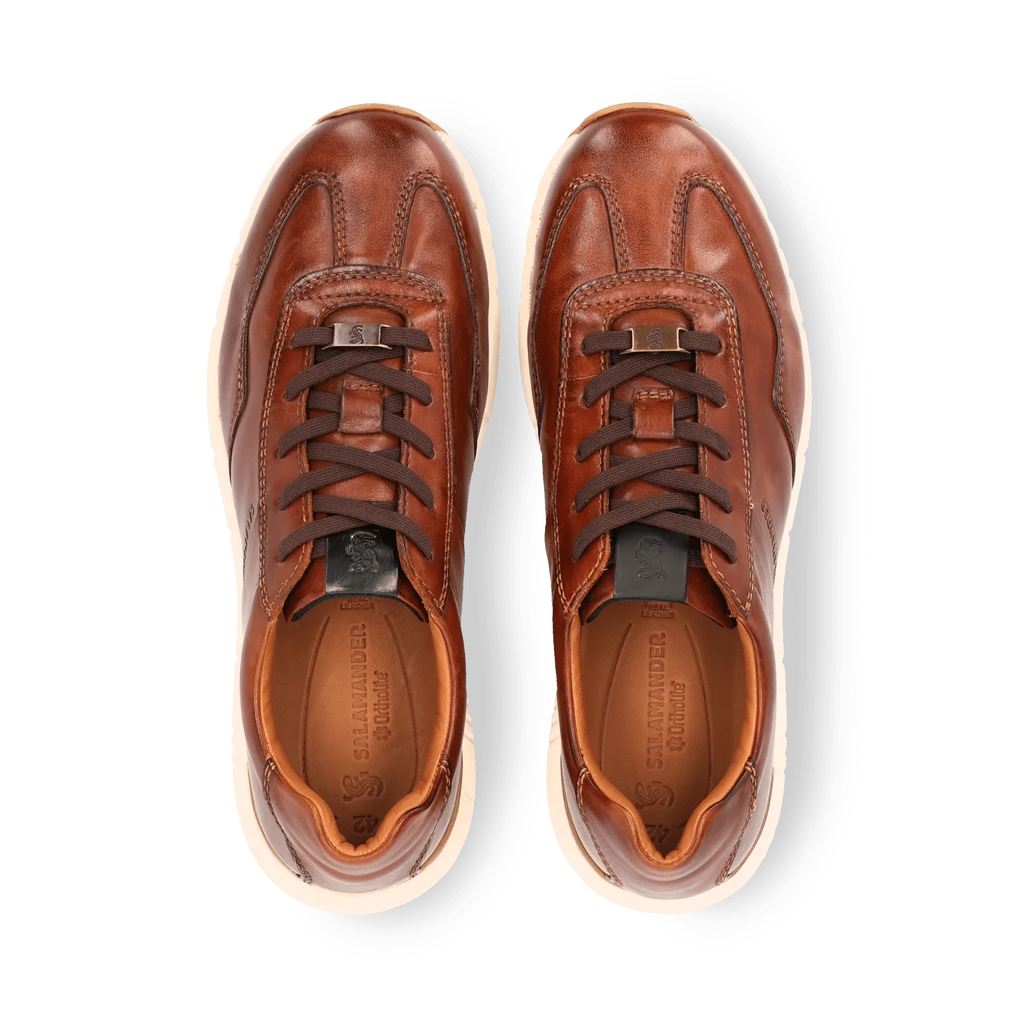 Leder Sneaker Cognac - Image 6