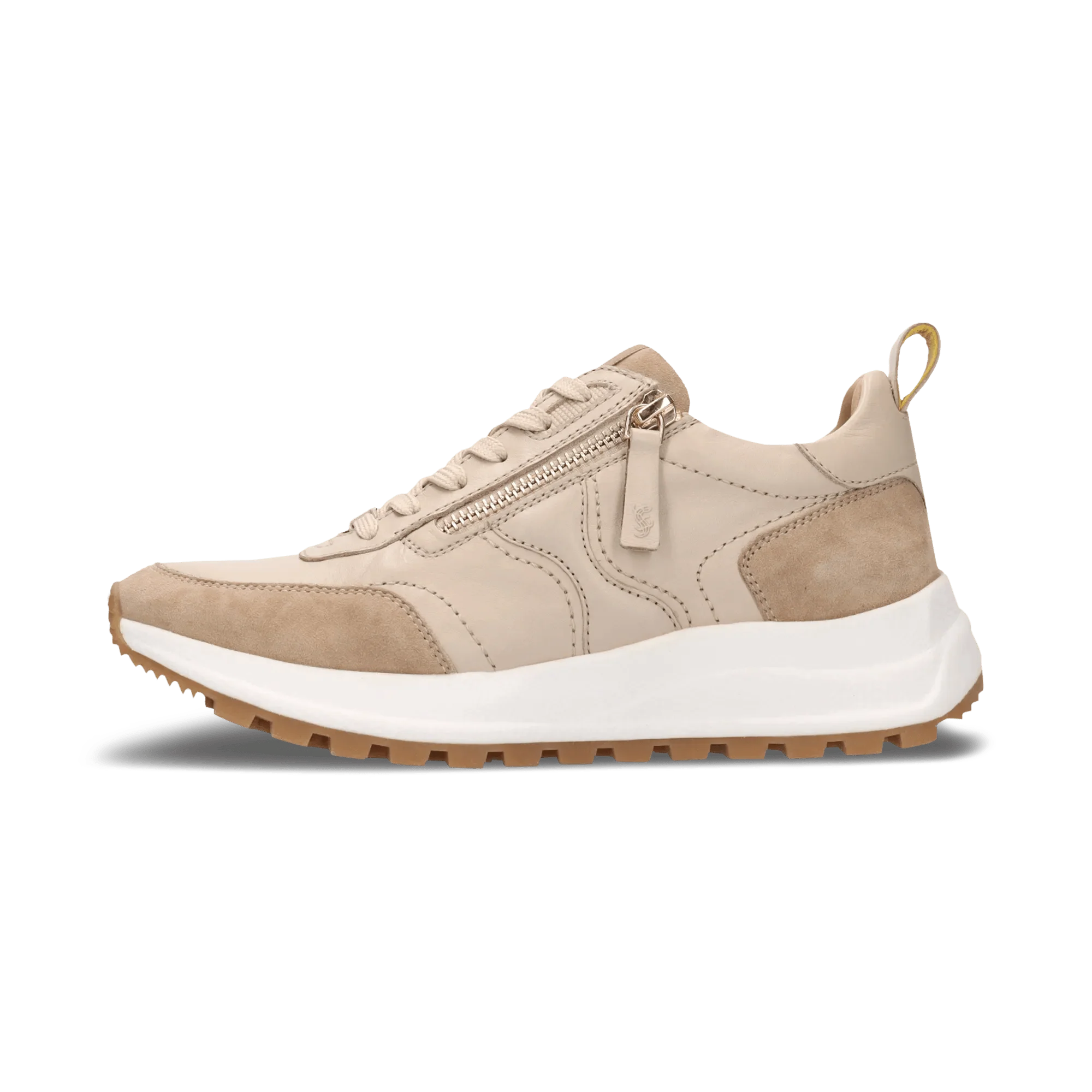 Leder Sneaker Sand/Beige