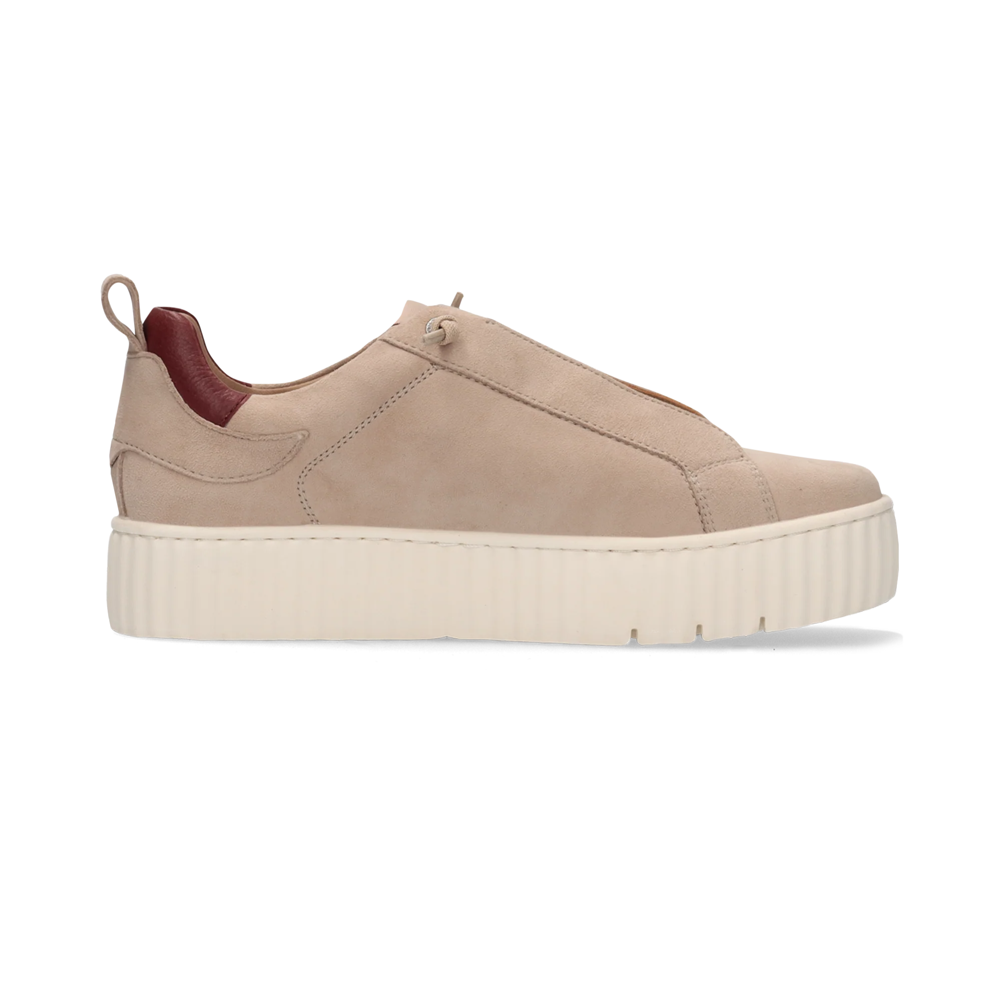 Leder Sneaker Sand/Rot - Image 3