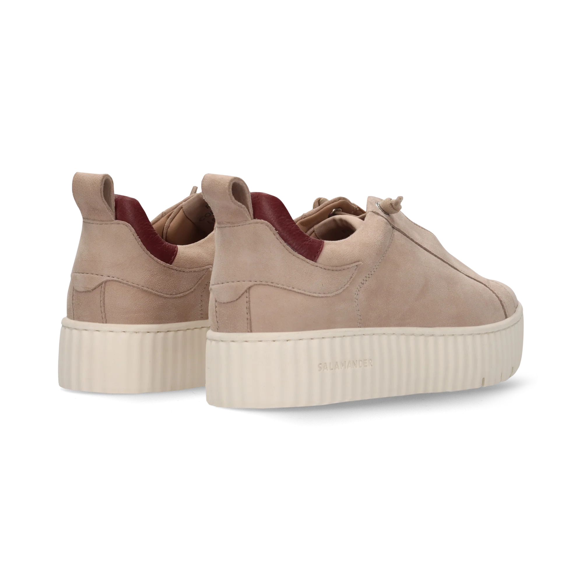 Leder Sneaker Sand/Rot - Image 4