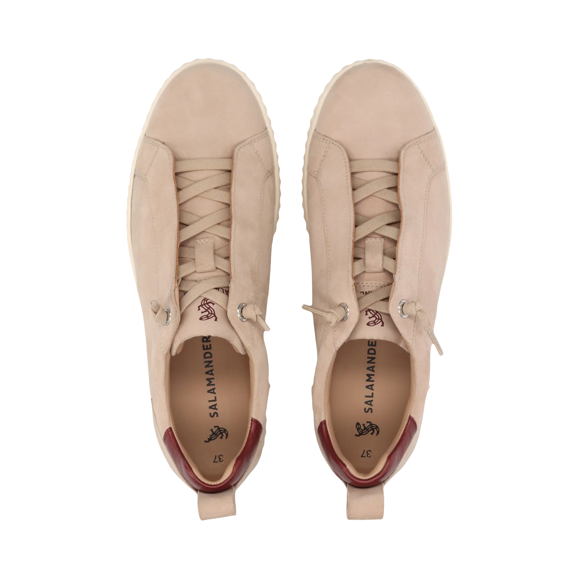 Leder Sneaker Sand/Rot - Image 6