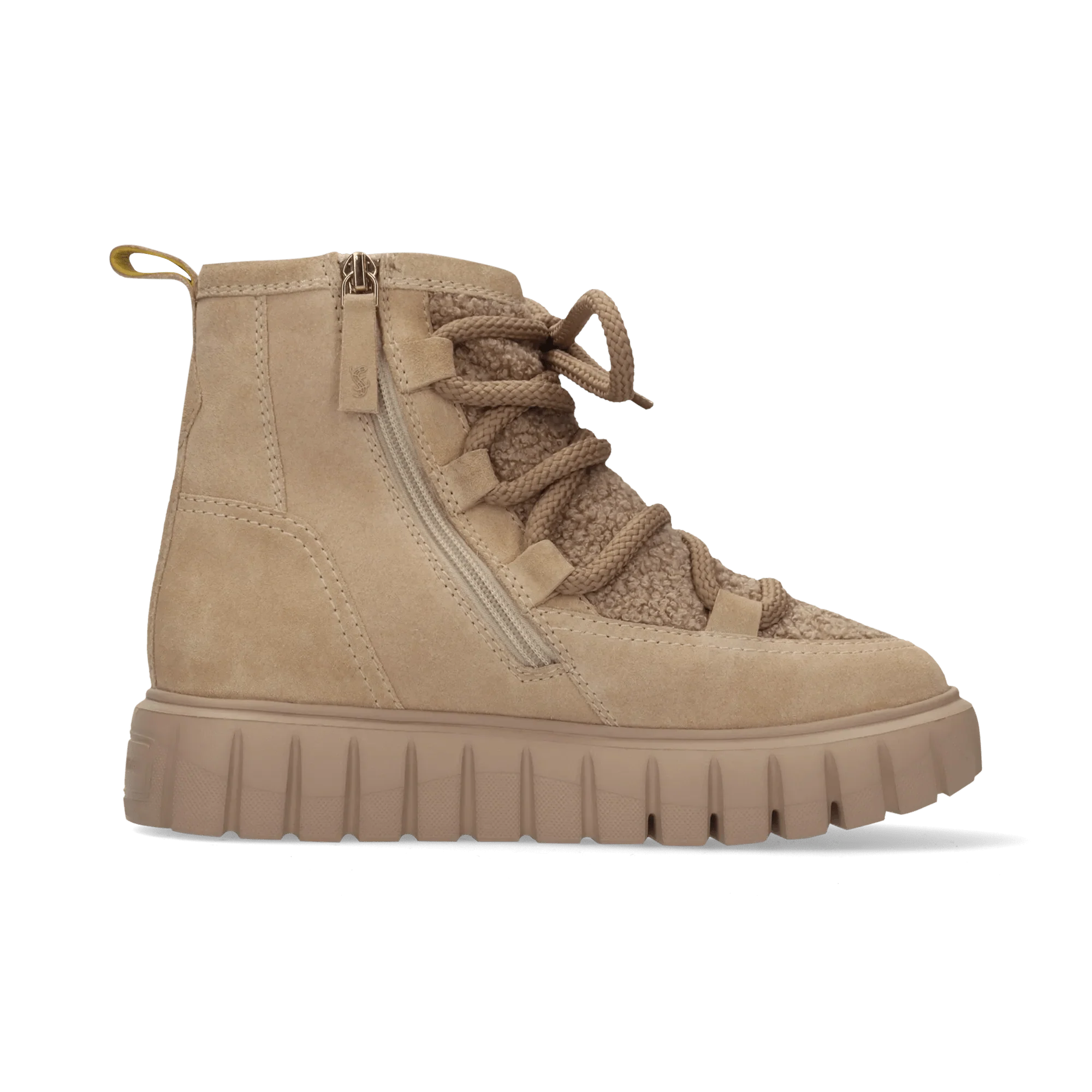 Leder Winterstiefelette Beige - Image 3