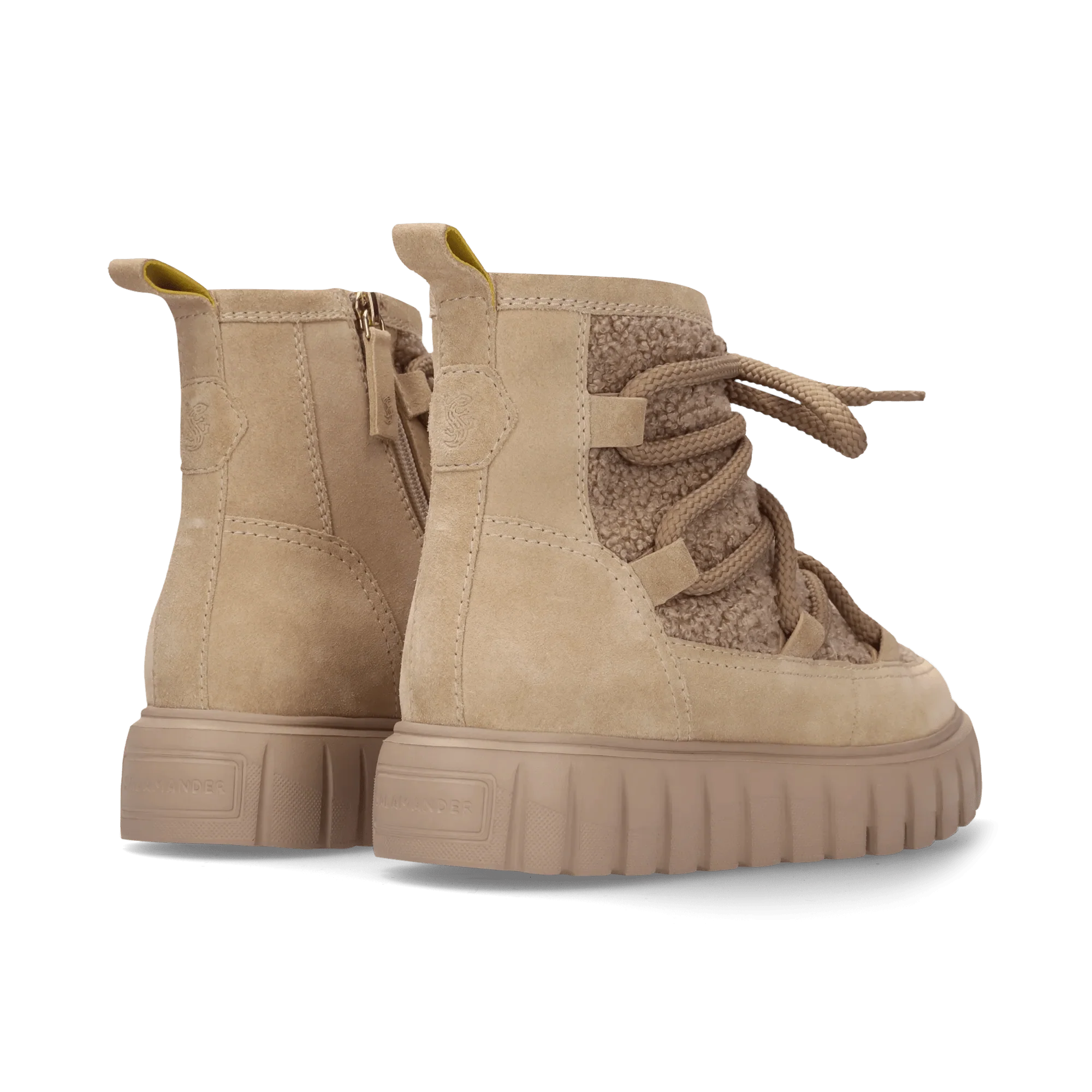 Leder Winterstiefelette Beige - Image 4