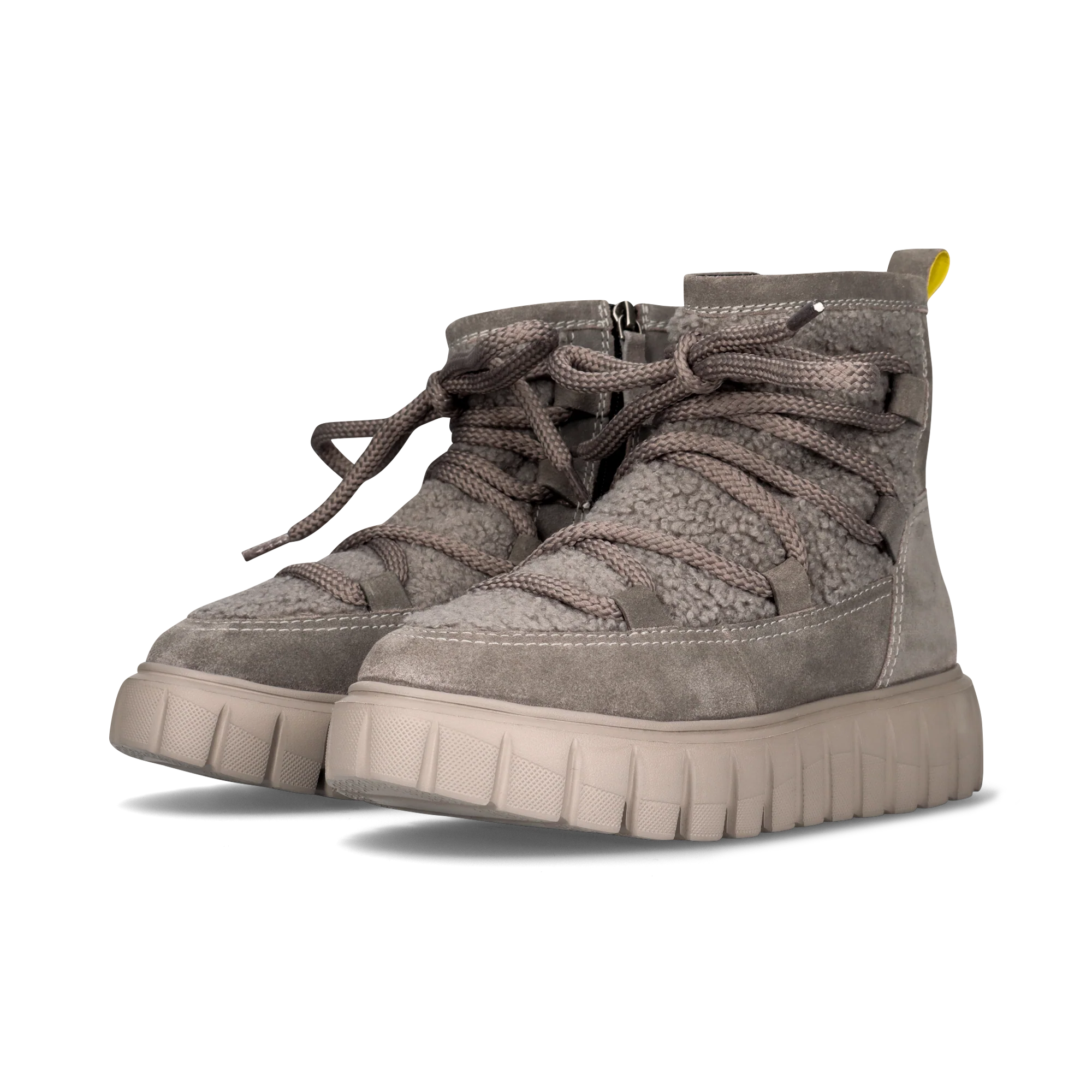 Leder Winterstiefelette Grau - Image 3