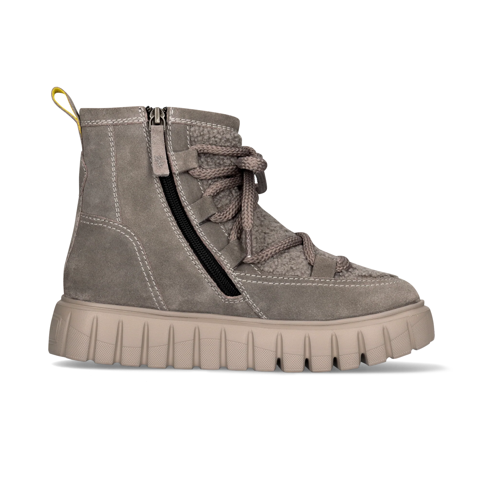 Leder Winterstiefelette Grau - Image 4