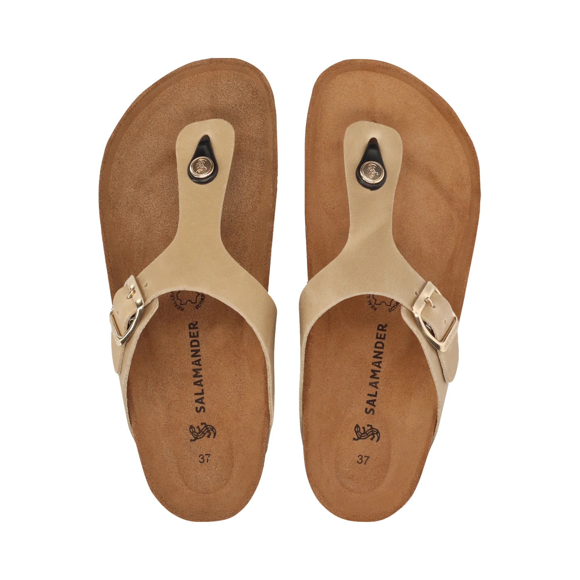 Leder Zehentrenner Beige - Image 6